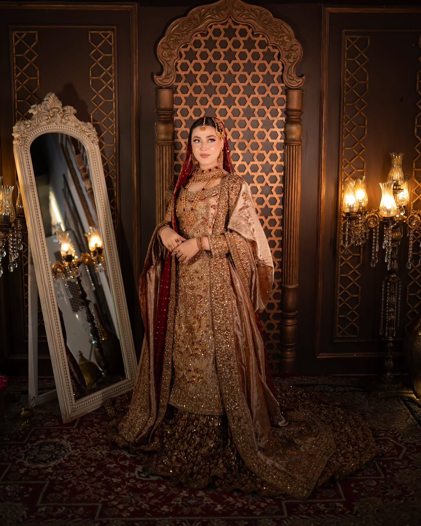 HARIS SHAKEEL TEAPINK FARSHI DOUBLE DUPATTA-HS17