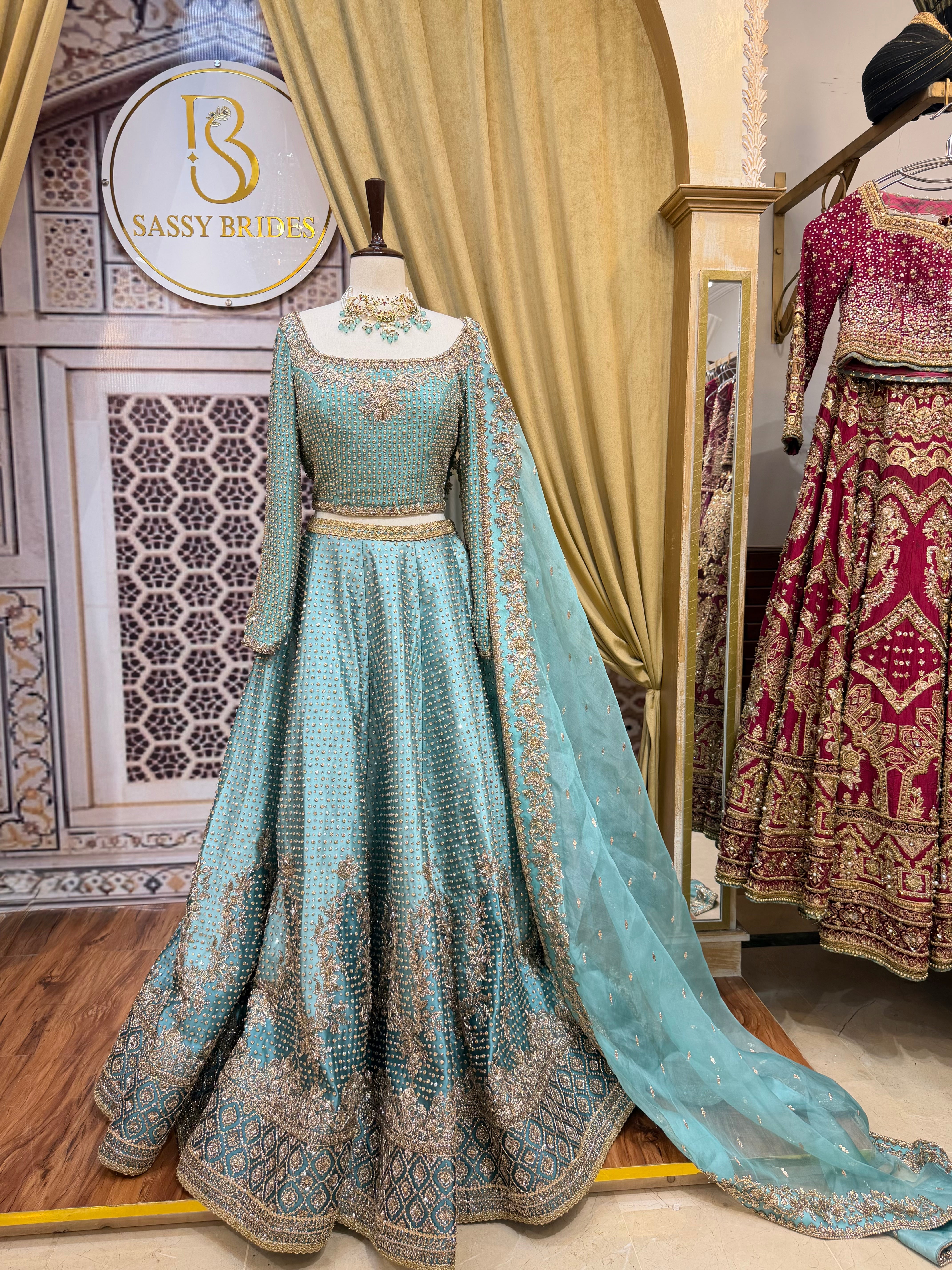 MIHHA ICE BLUE LEHNGA CHOLI