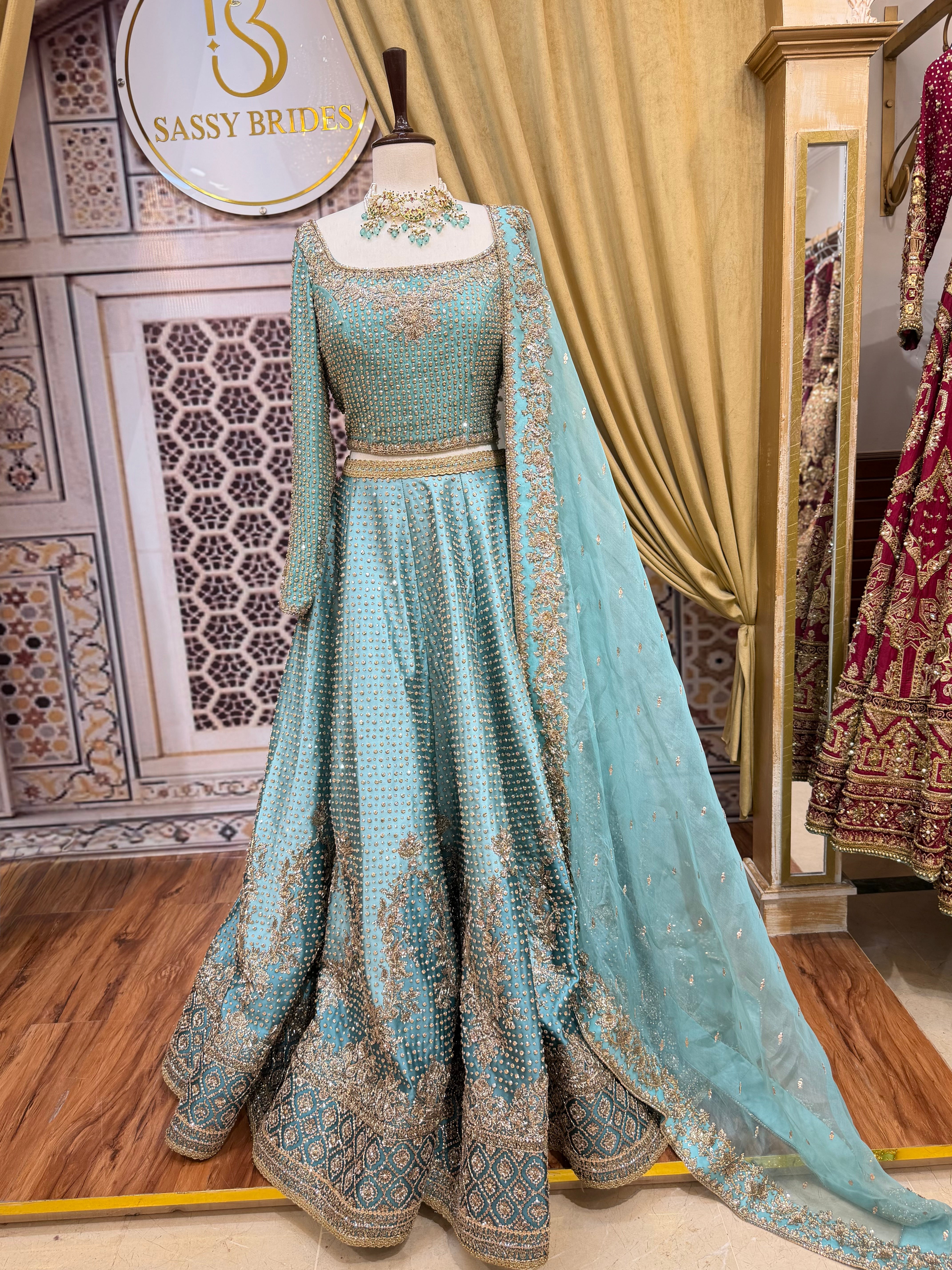 MIHHA ICE BLUE LEHNGA CHOLI