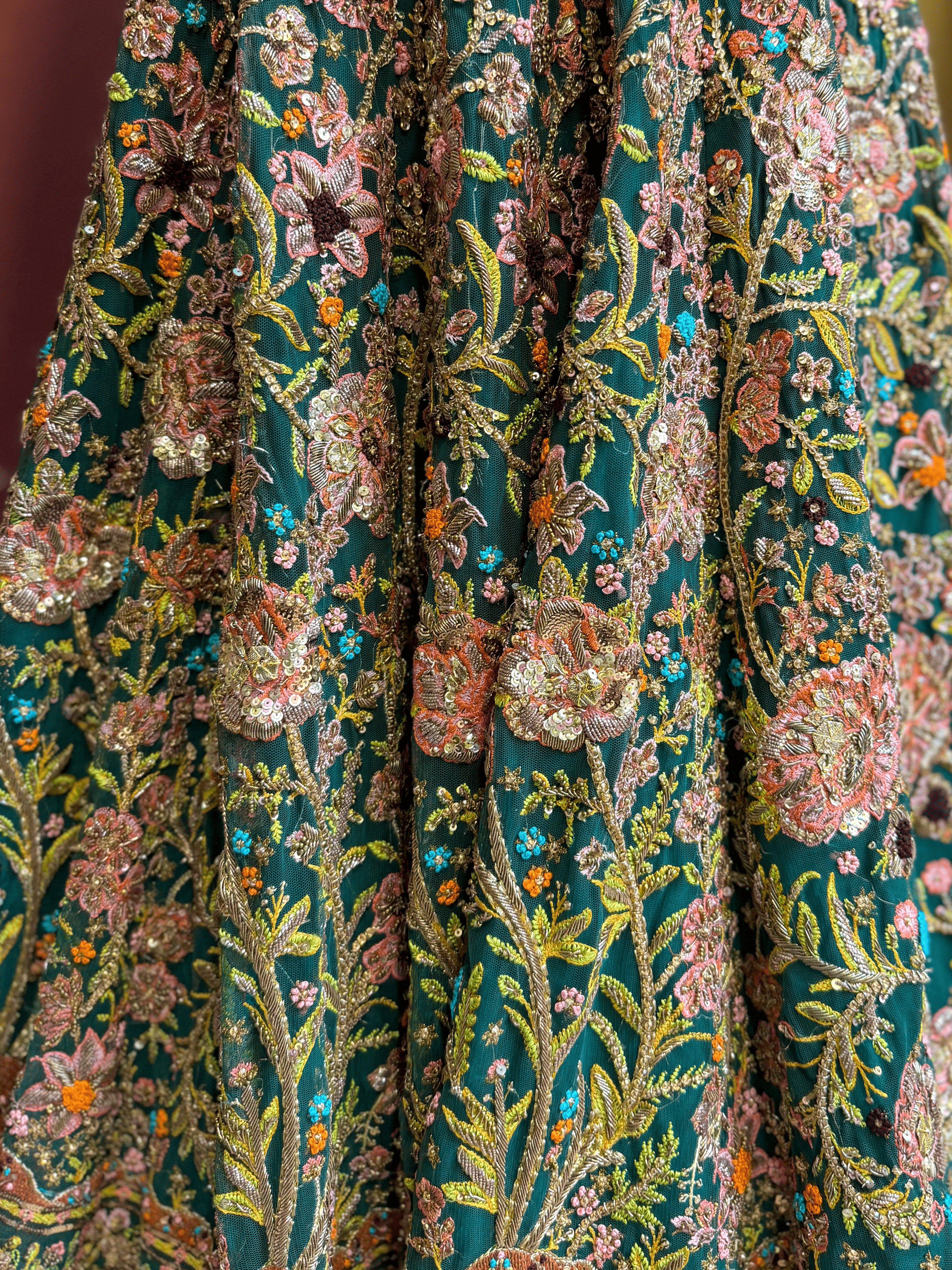 FAHAD HUSSAYN GREEN LEHNGA CHOLI