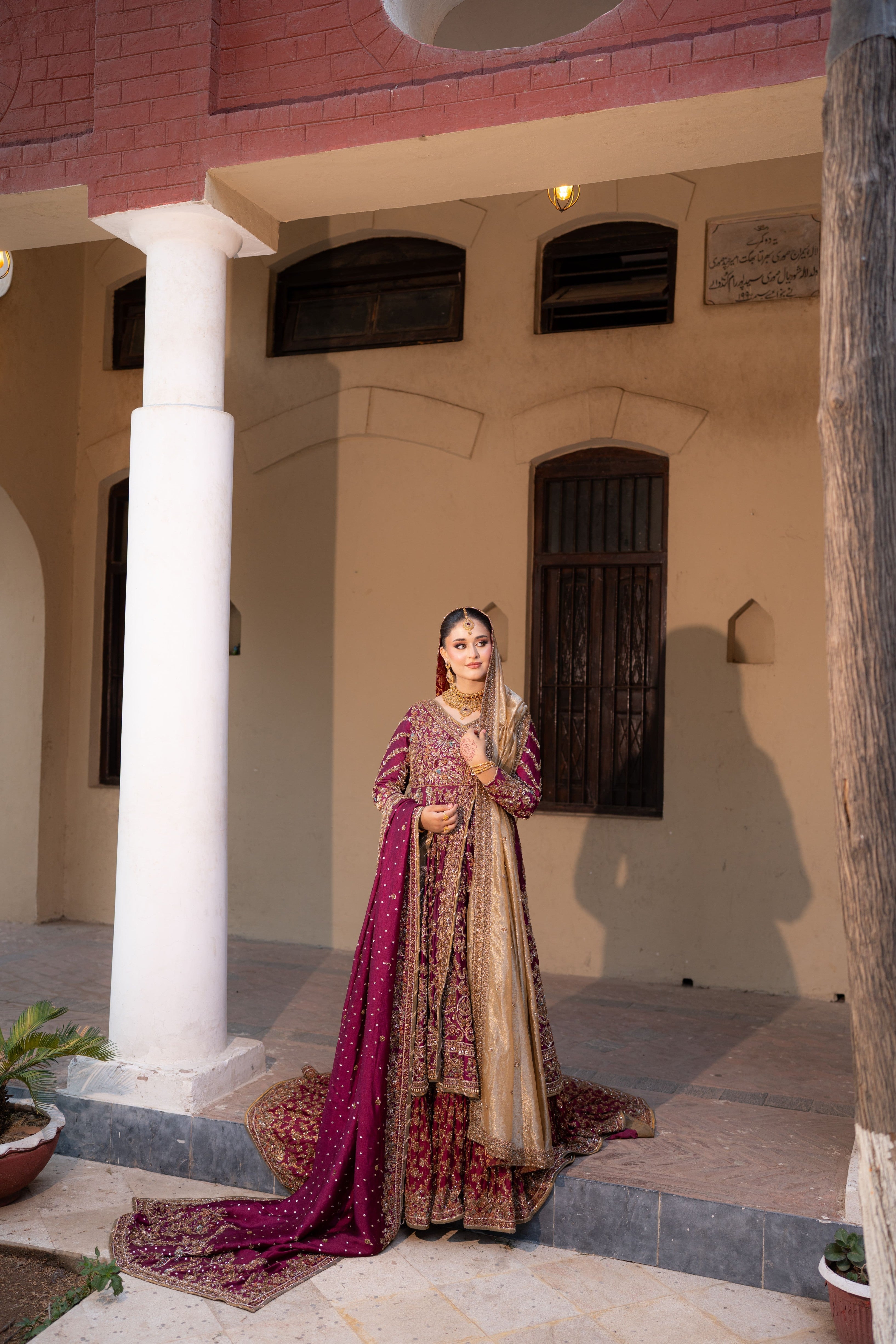 AHMAD SULTAN MAGENTA BARAT DRESS