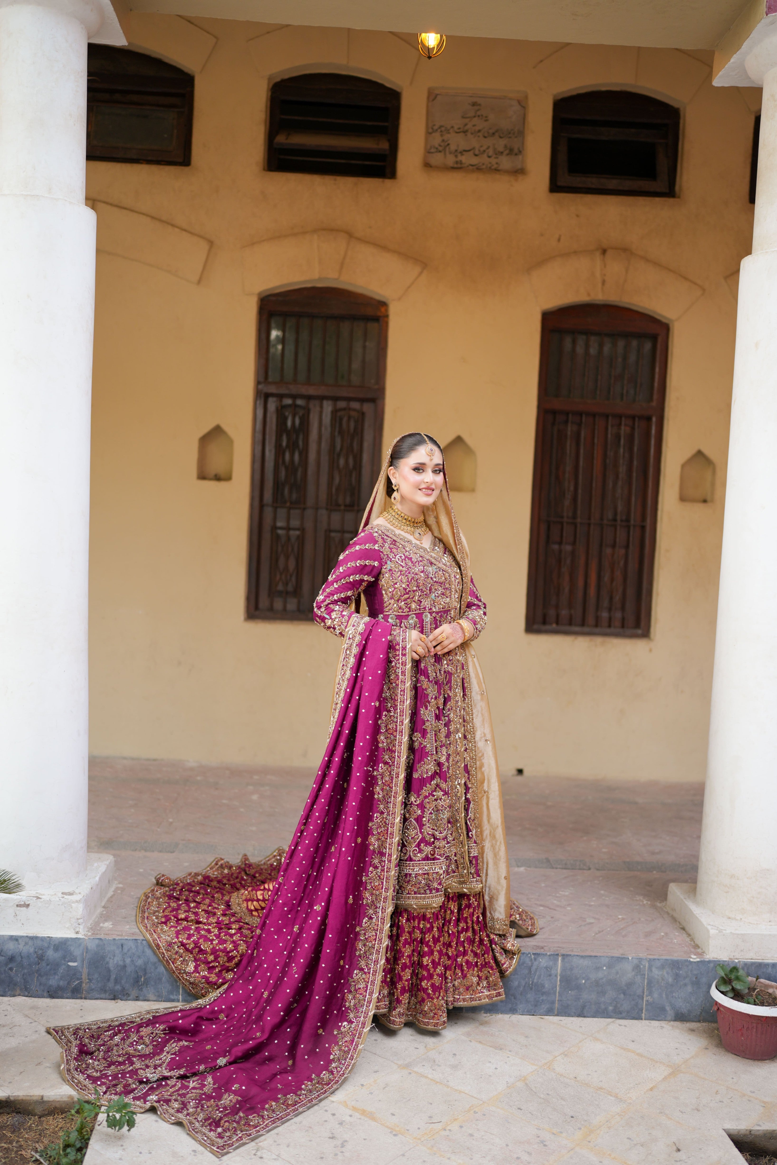 AHMAD SULTAN MAGENTA BARAT DRESS