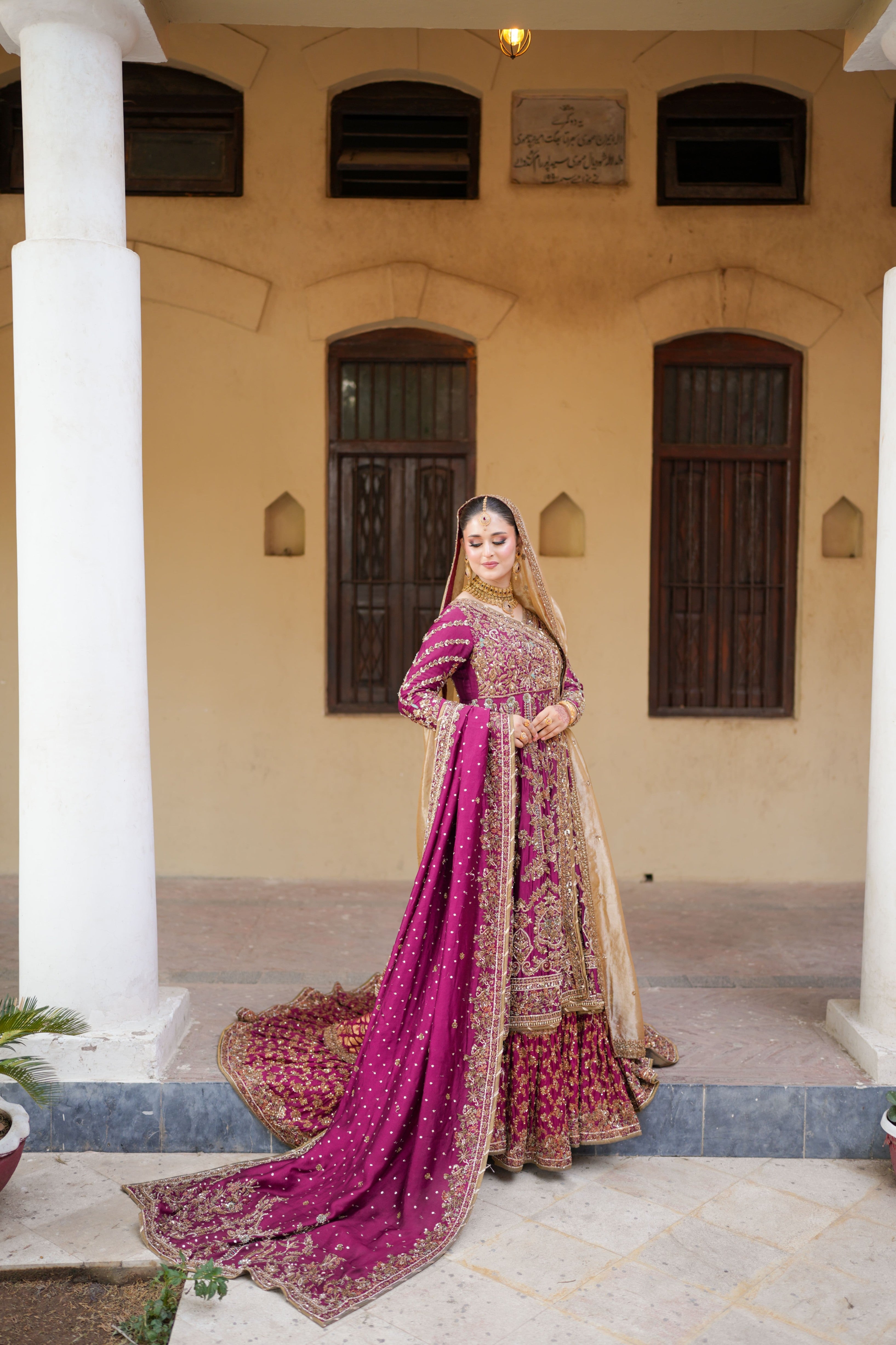 AHMAD SULTAN MAGENTA BARAT DRESS