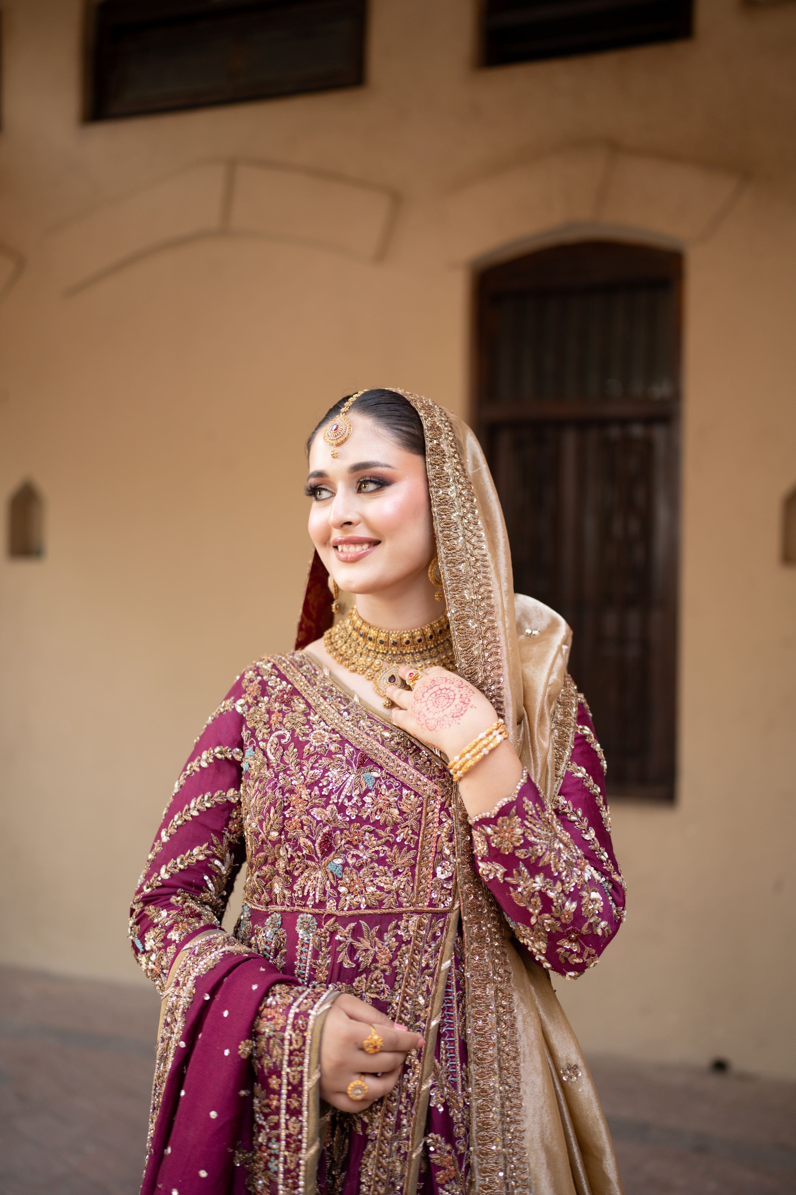 AHMAD SULTAN MAGENTA BARAT DRESS