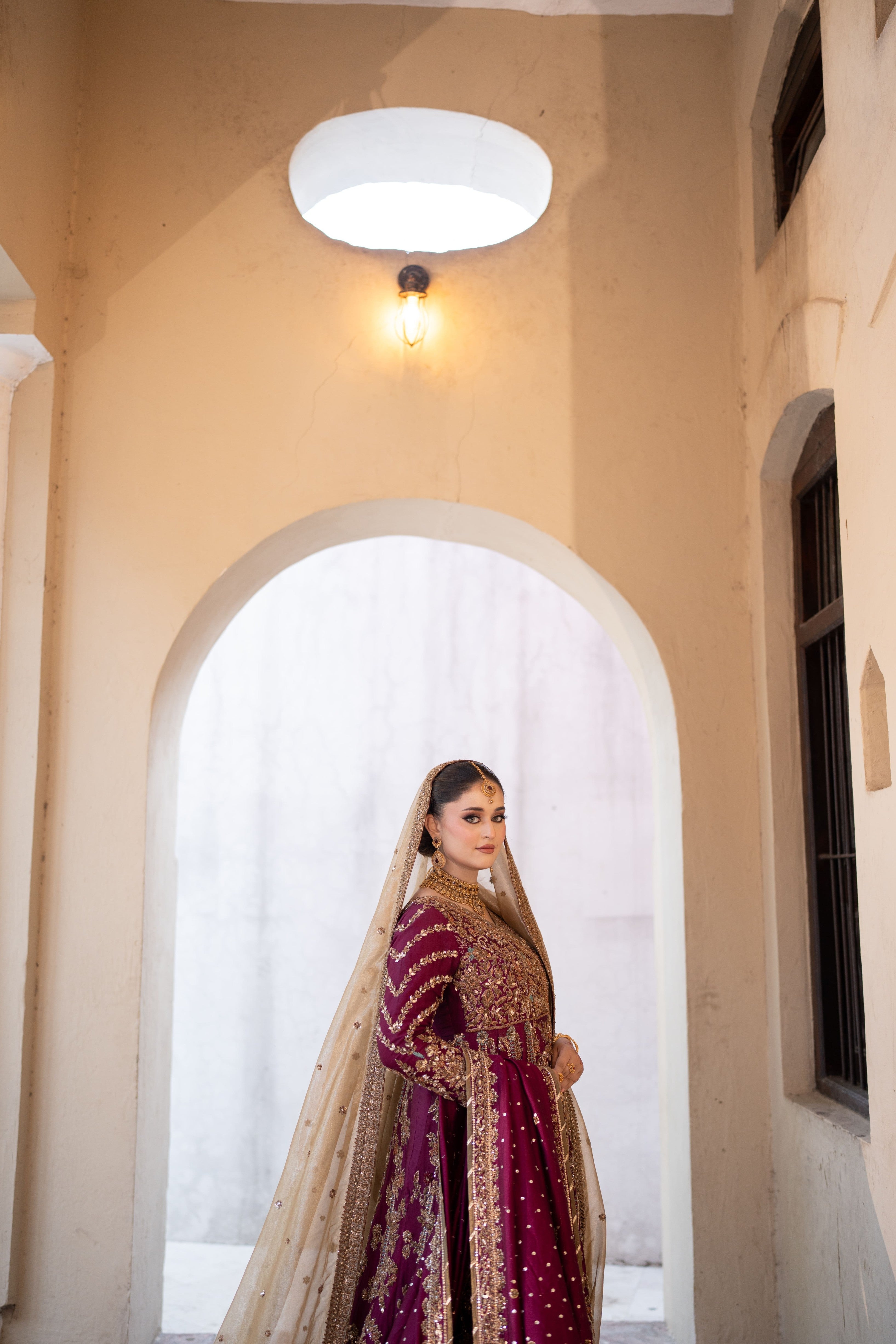 AHMAD SULTAN MAGENTA BARAT DRESS