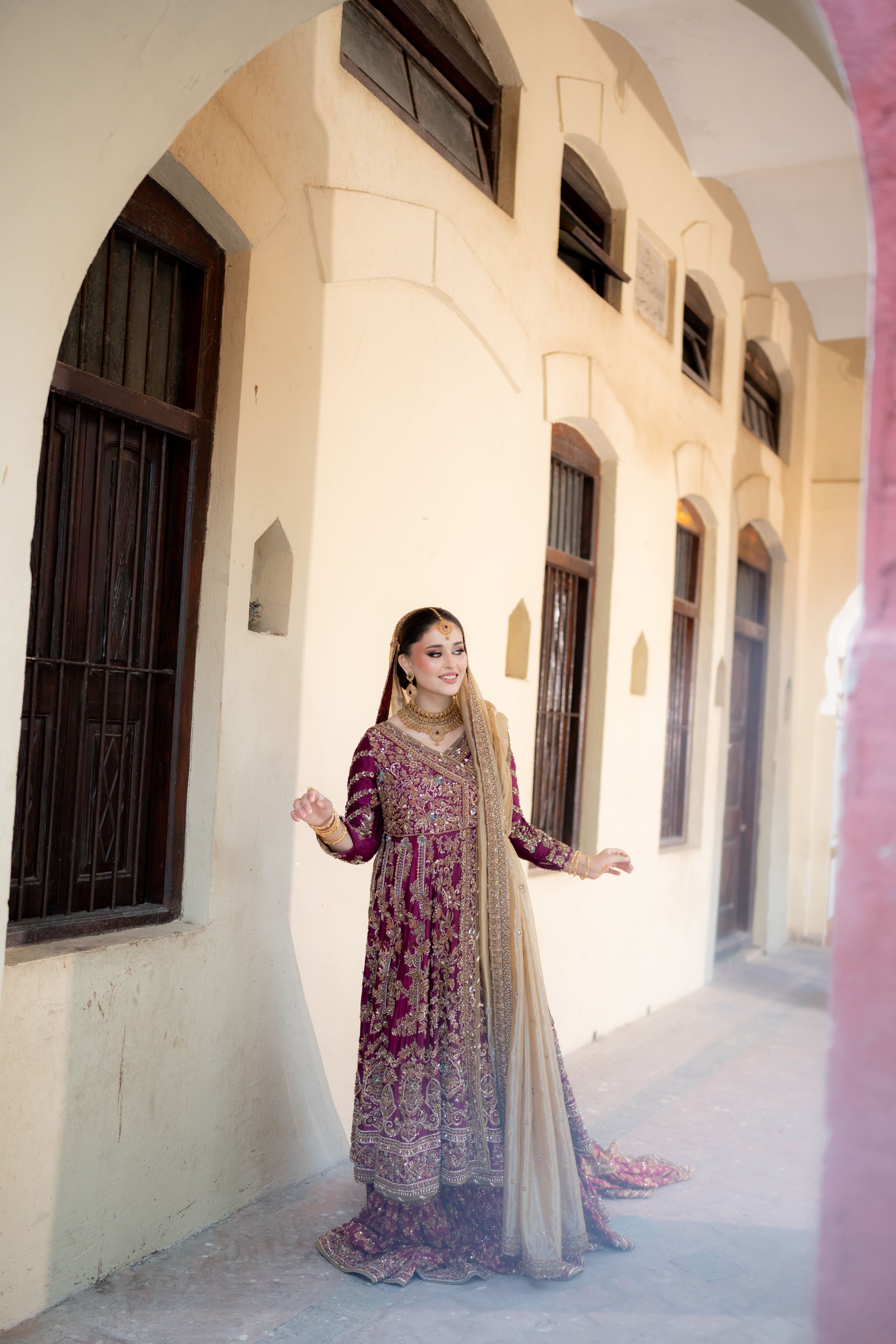 AHMAD SULTAN MAGENTA BARAT DRESS