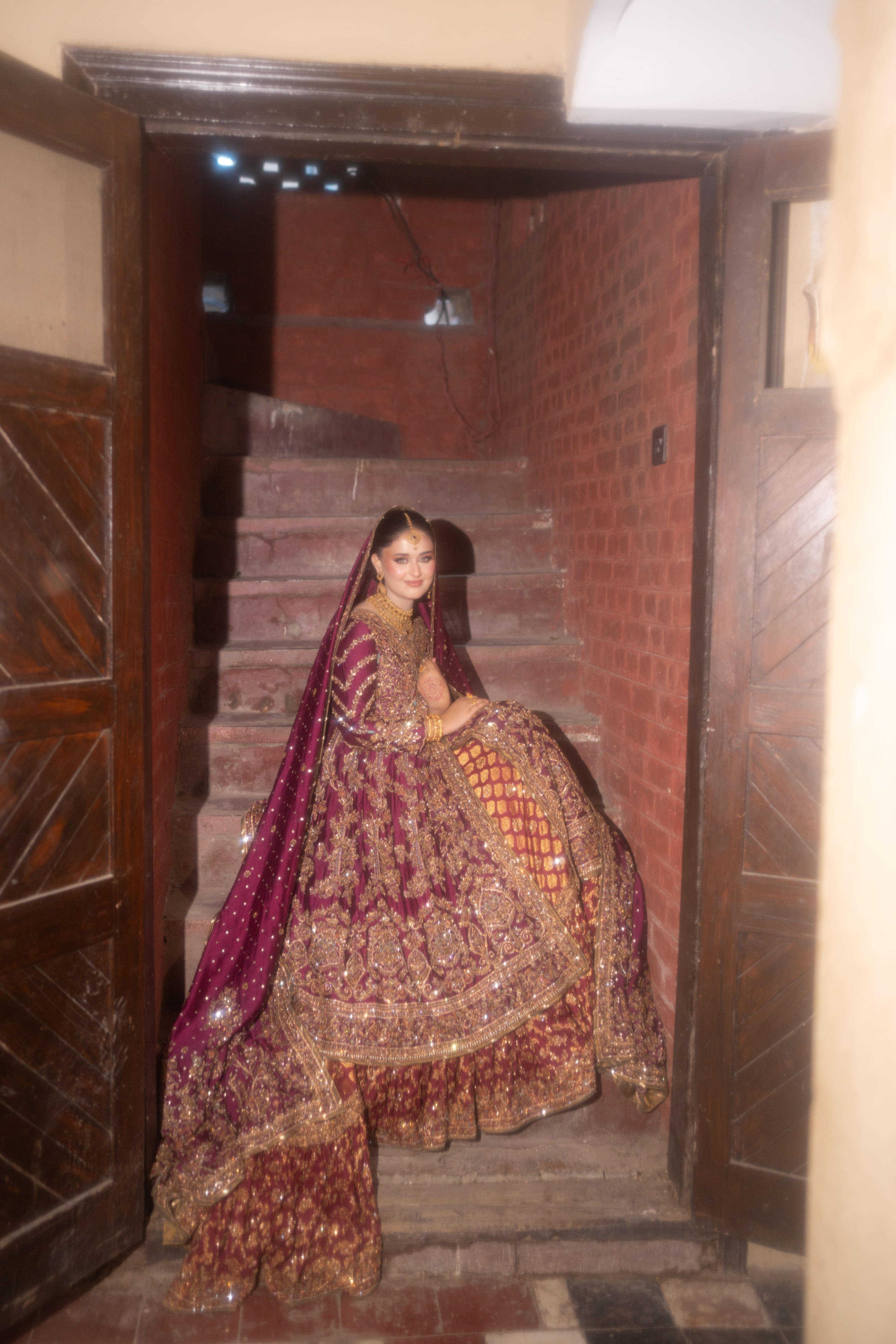 AHMAD SULTAN MAGENTA BARAT DRESS