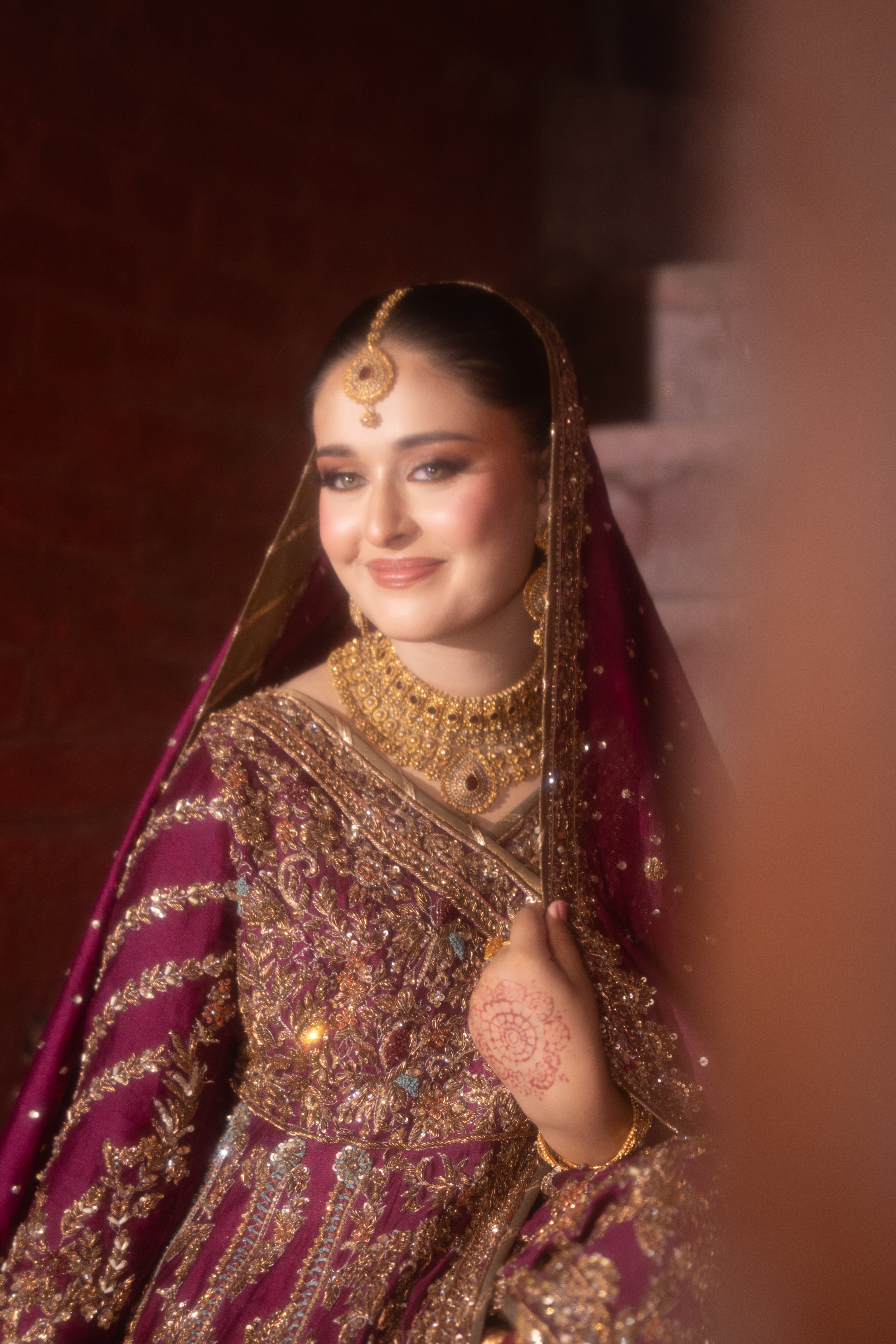 AHMAD SULTAN MAGENTA BARAT DRESS