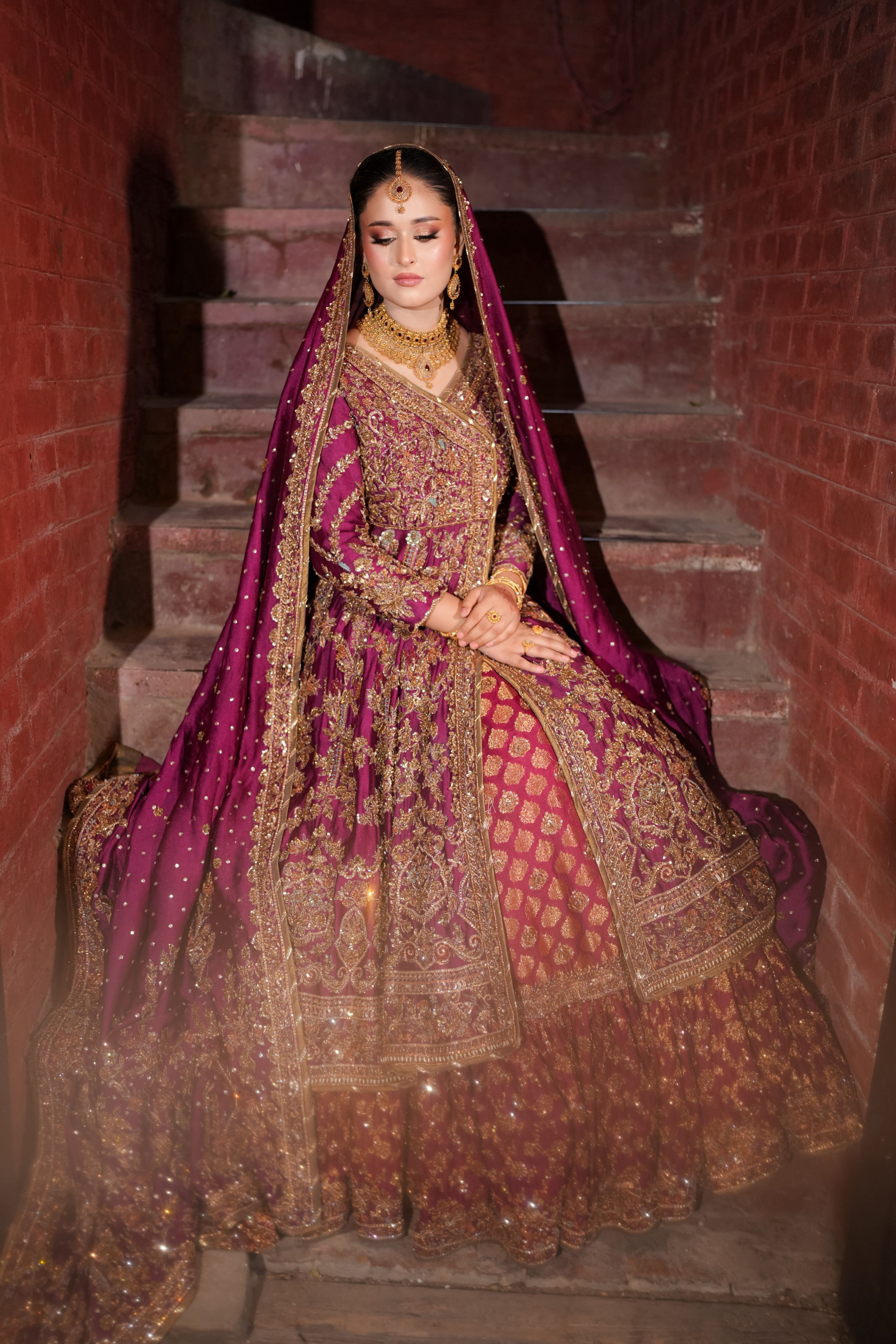 AHMAD SULTAN MAGENTA BARAT DRESS