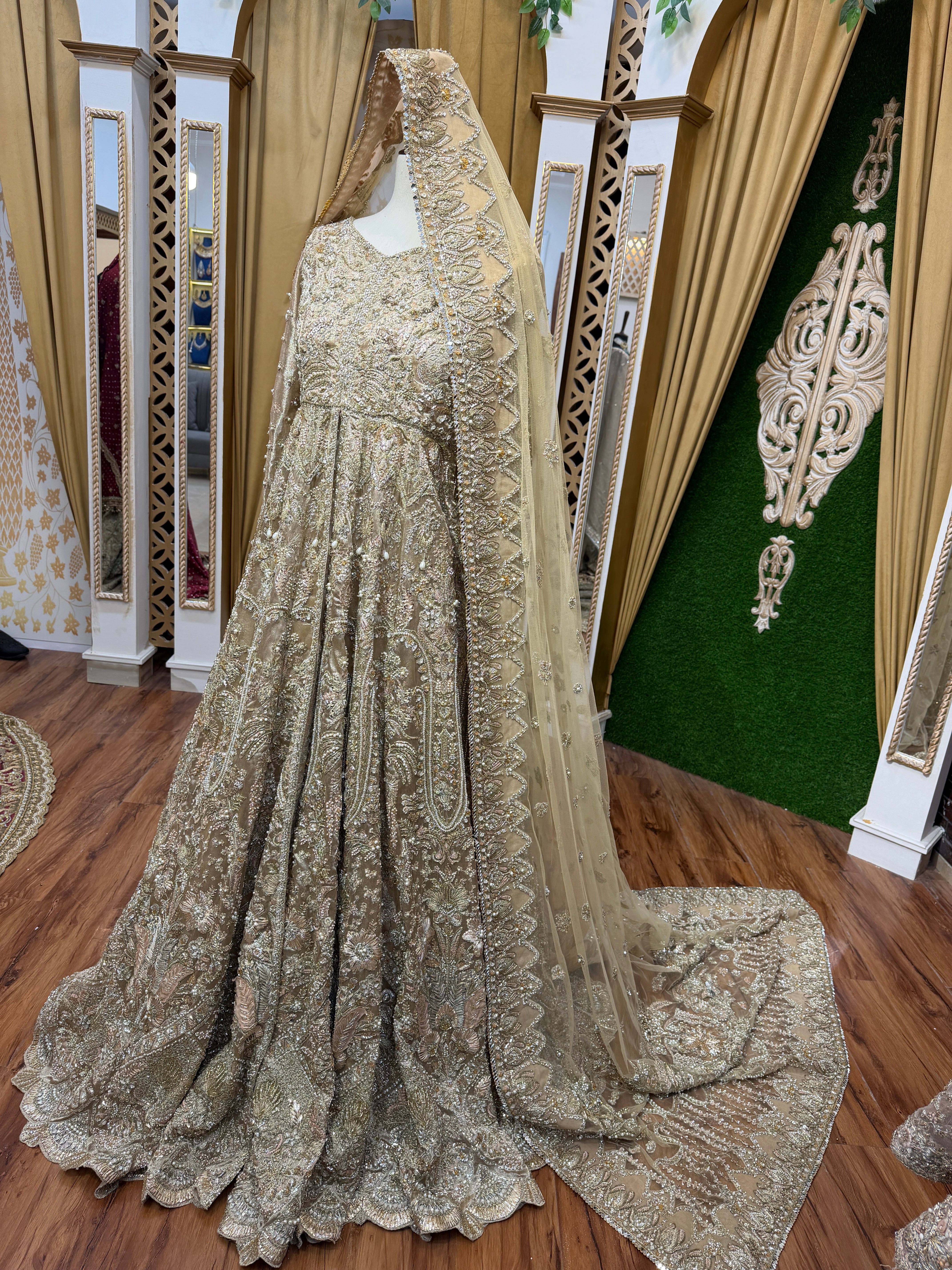 SORAYA GOLDEN TISSUE DRESS- SR06