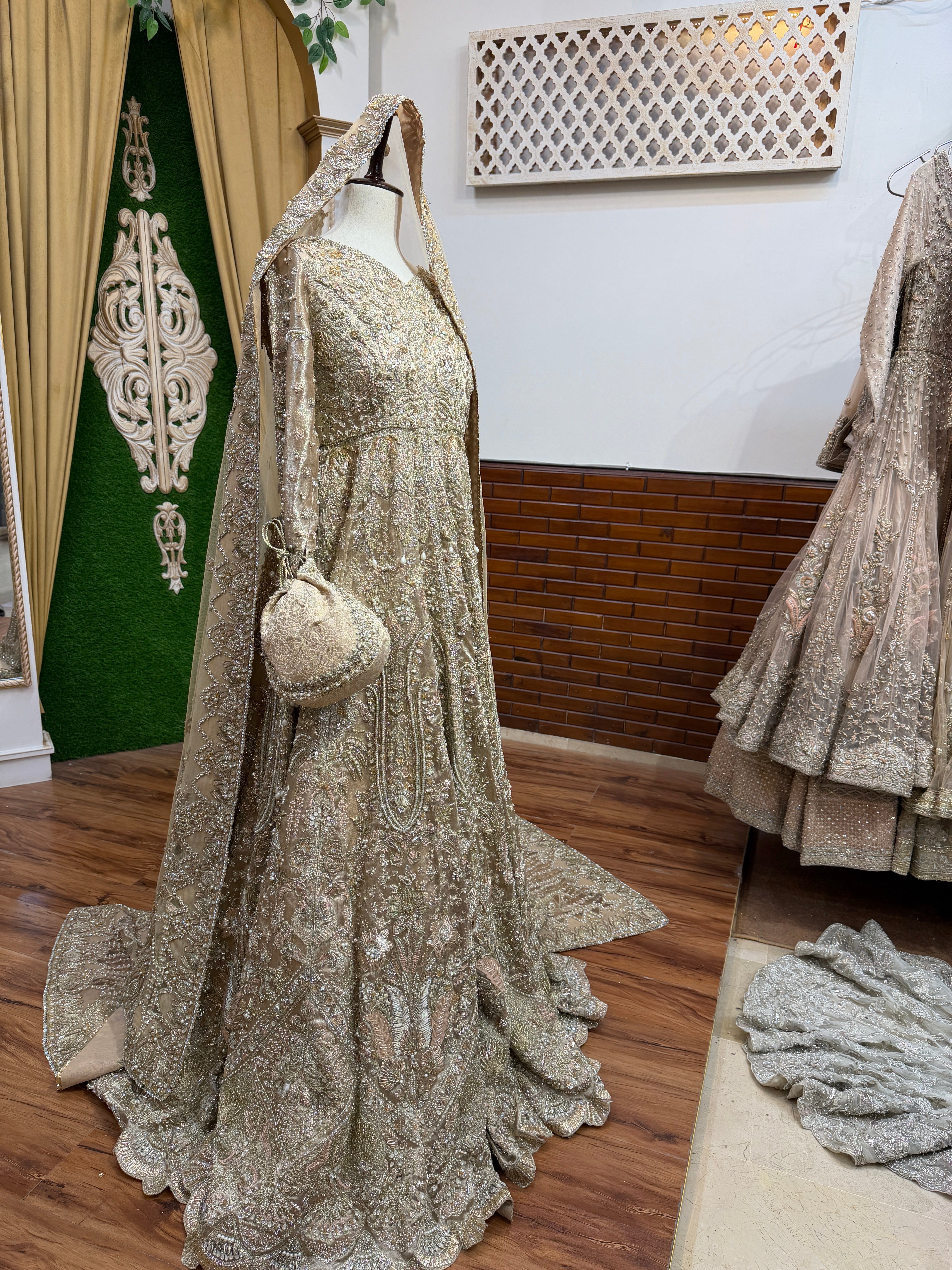 SORAYA GOLDEN TISSUE DRESS- SR06