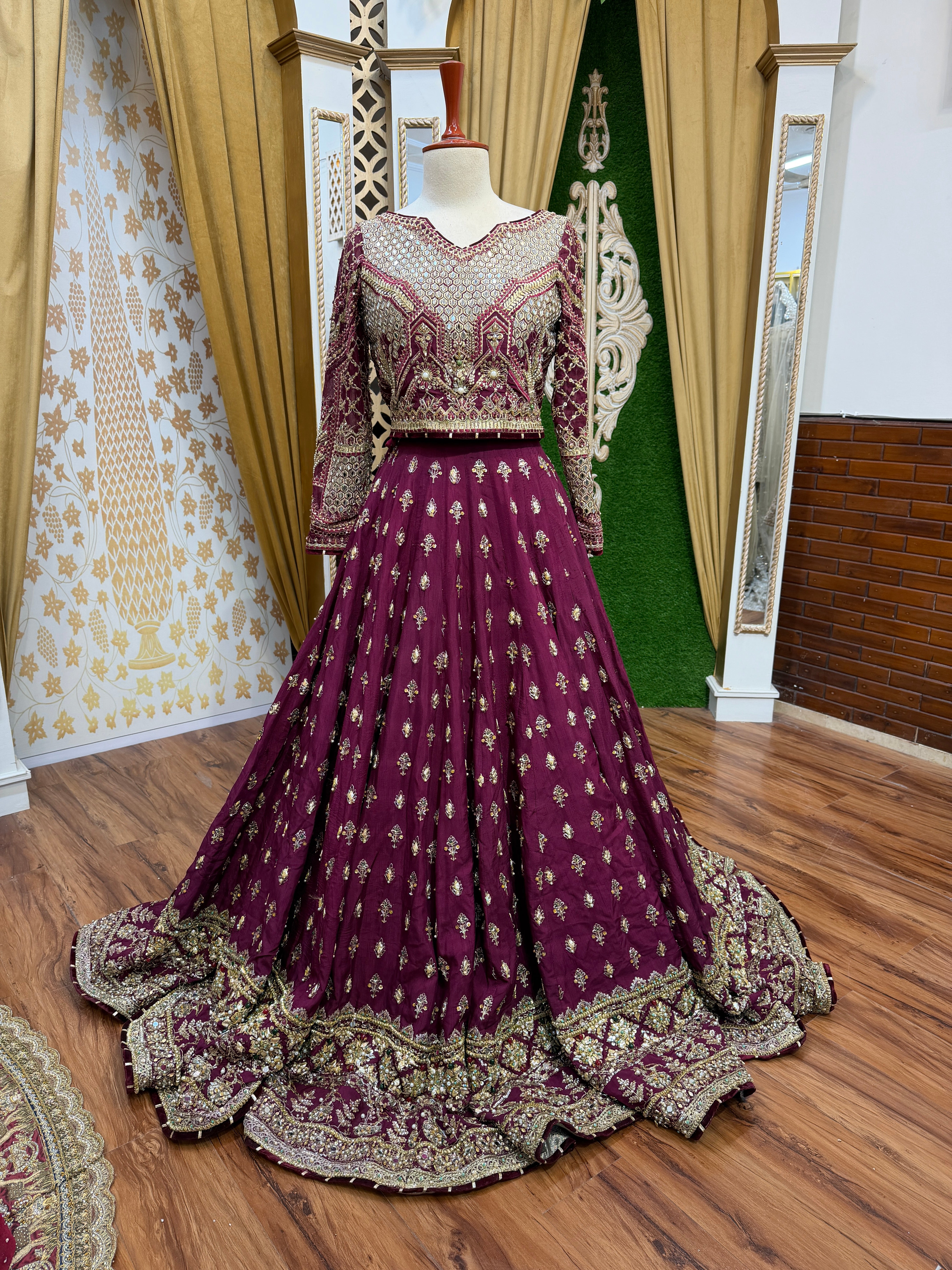 MNR MAGENTA HEAVY MIRROR CHOLI-MNR42