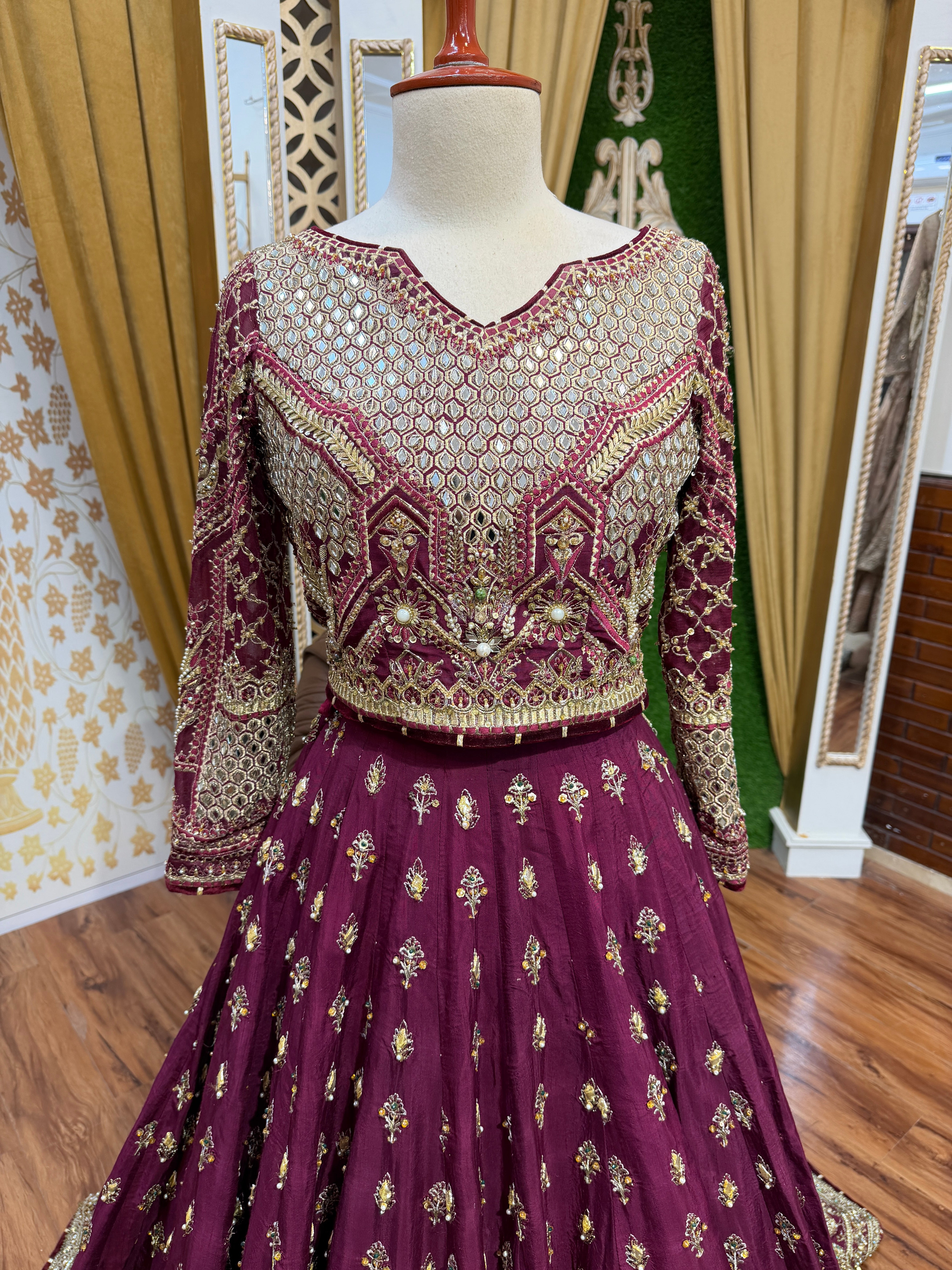 MNR MAGENTA HEAVY MIRROR CHOLI-MNR42