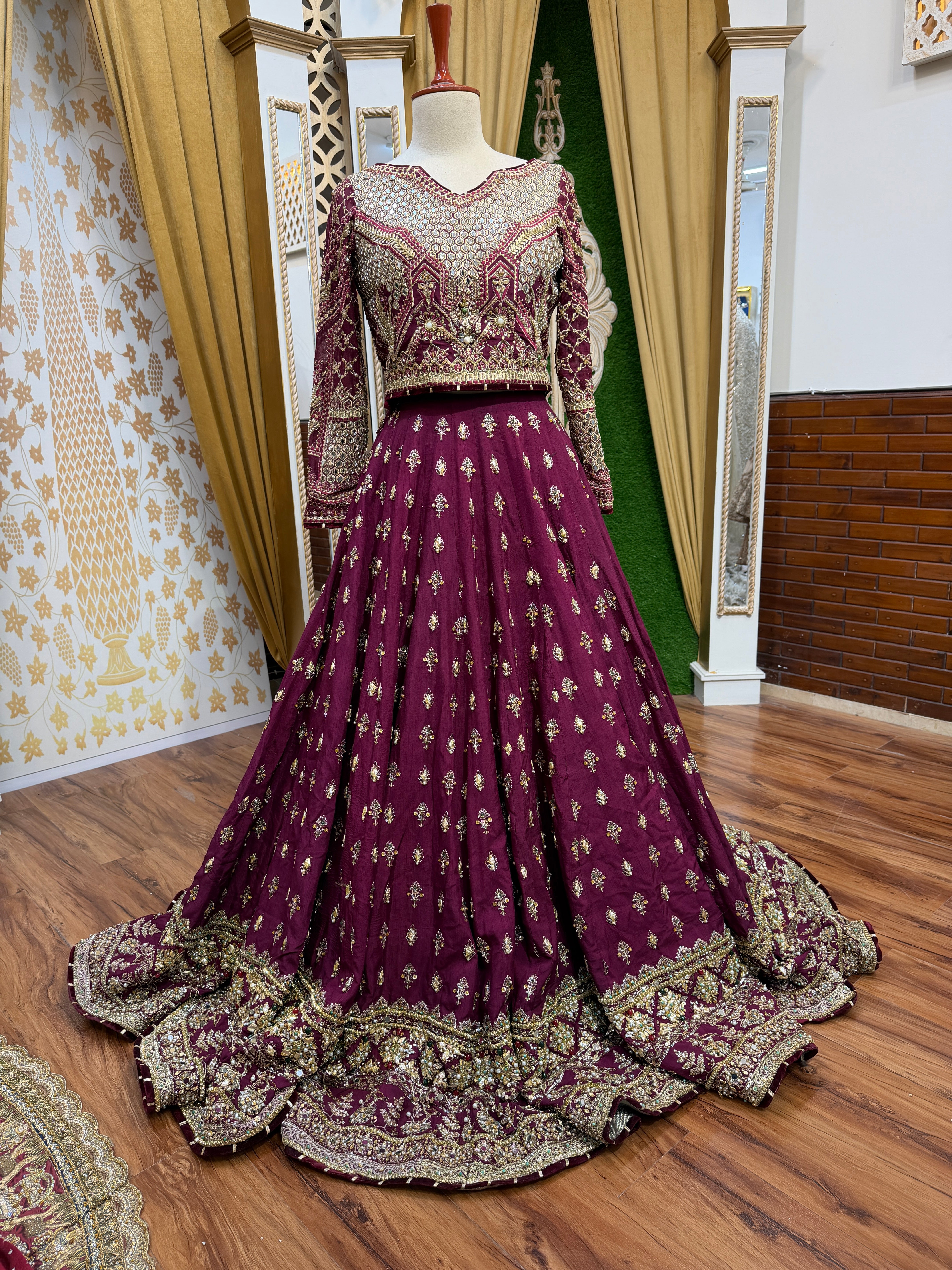 MNR MAGENTA HEAVY MIRROR CHOLI-MNR42