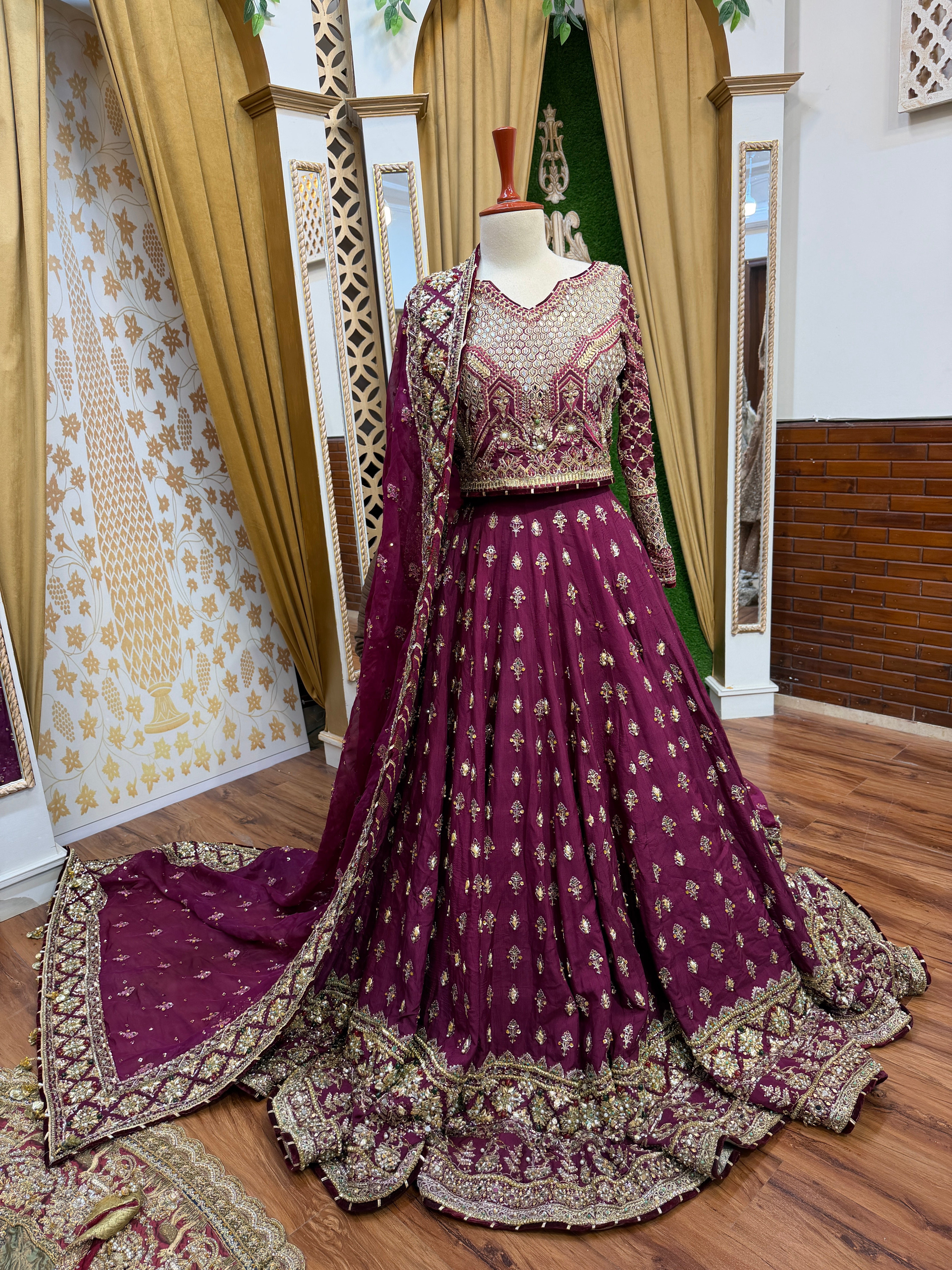 MNR MAGENTA HEAVY MIRROR CHOLI-MNR42