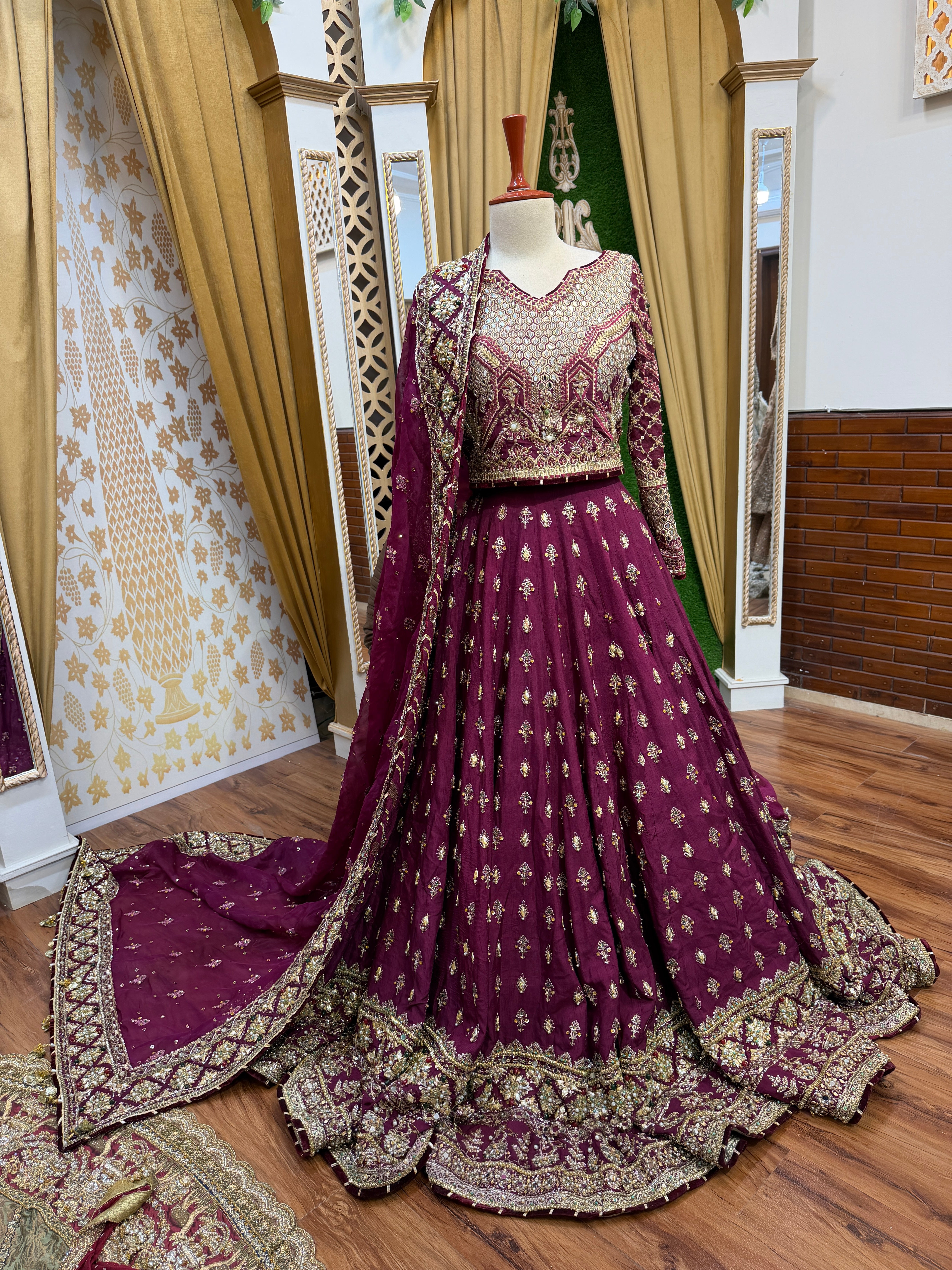 MNR MAGENTA HEAVY MIRROR CHOLI-MNR42