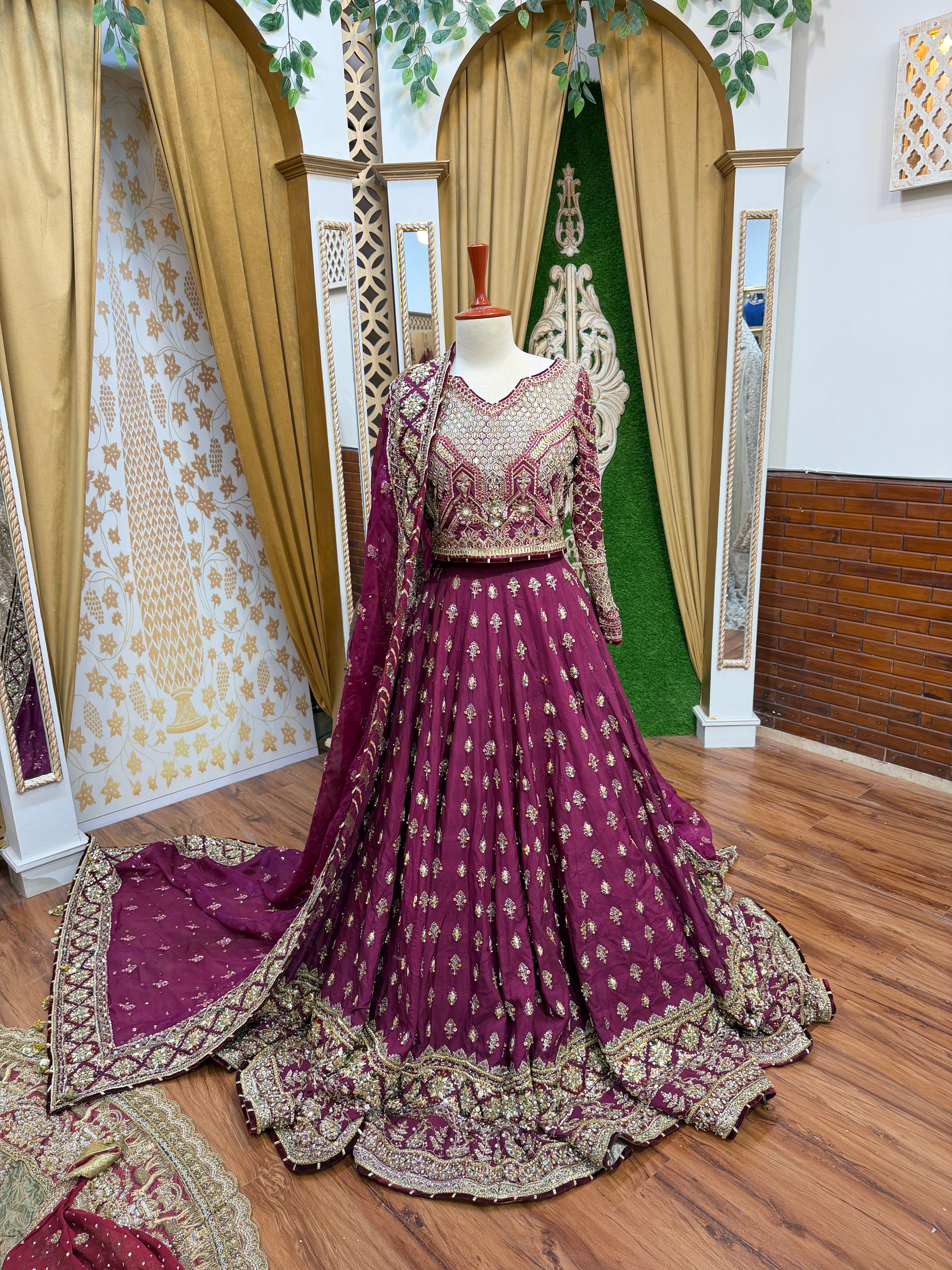MNR MAGENTA HEAVY MIRROR CHOLI-MNR42