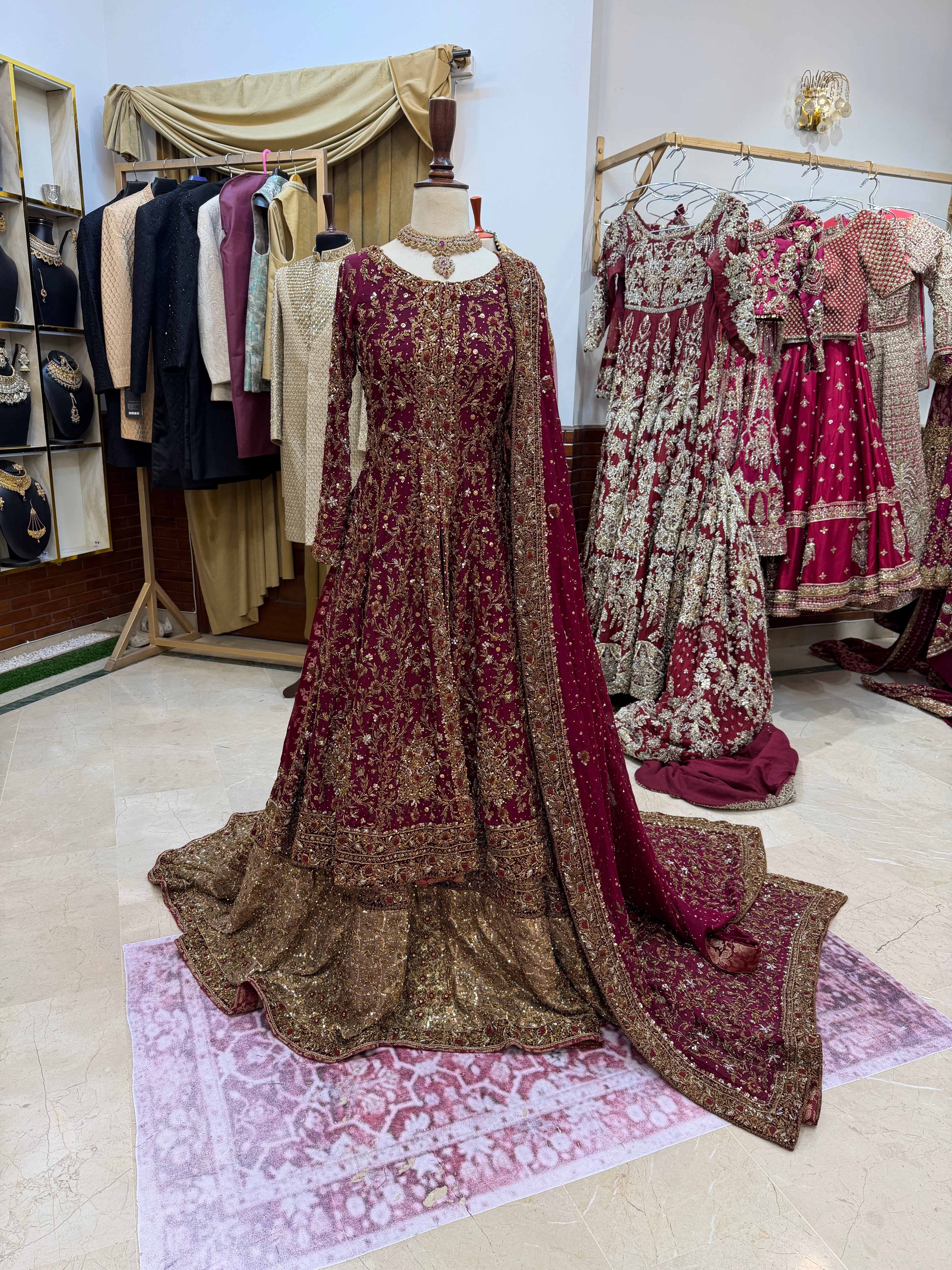 Zeeshan Danish Baraat Front Slit- ZD Jannat Mirza-ZD06