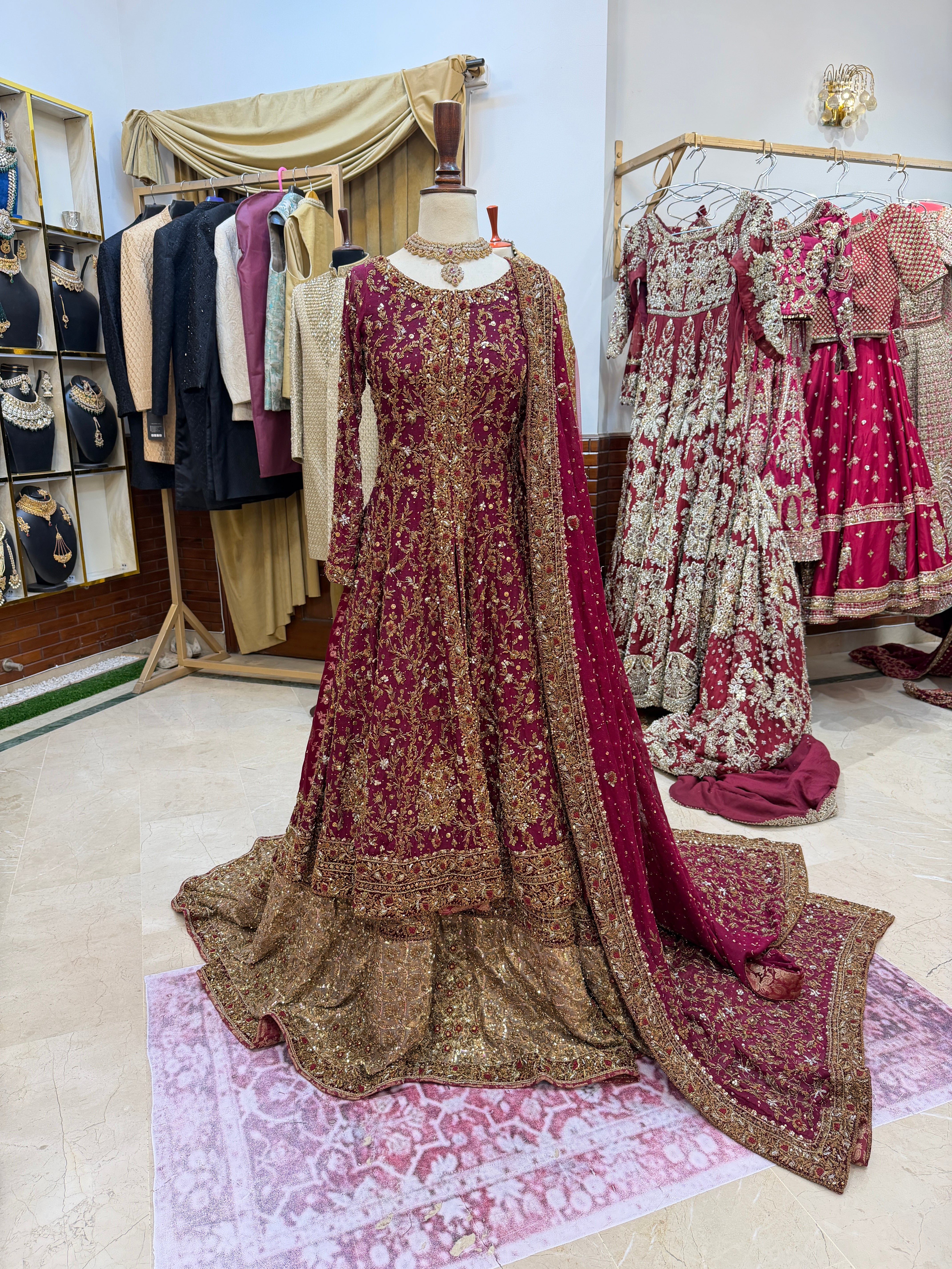 Zeeshan Danish Baraat Front Slit- ZD Jannat Mirza-ZD06