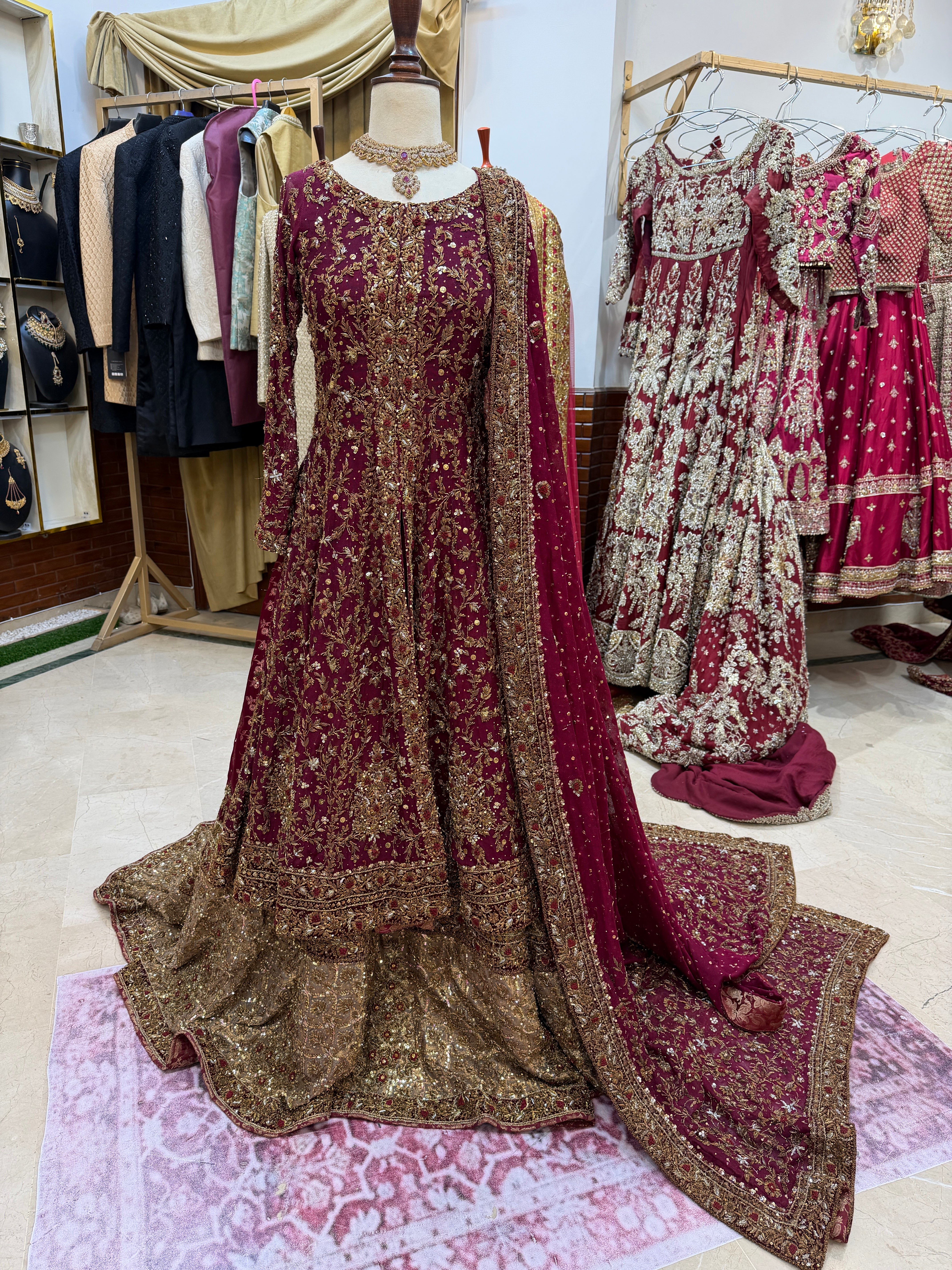 Zeeshan Danish Baraat Front Slit- ZD Jannat Mirza-ZD06