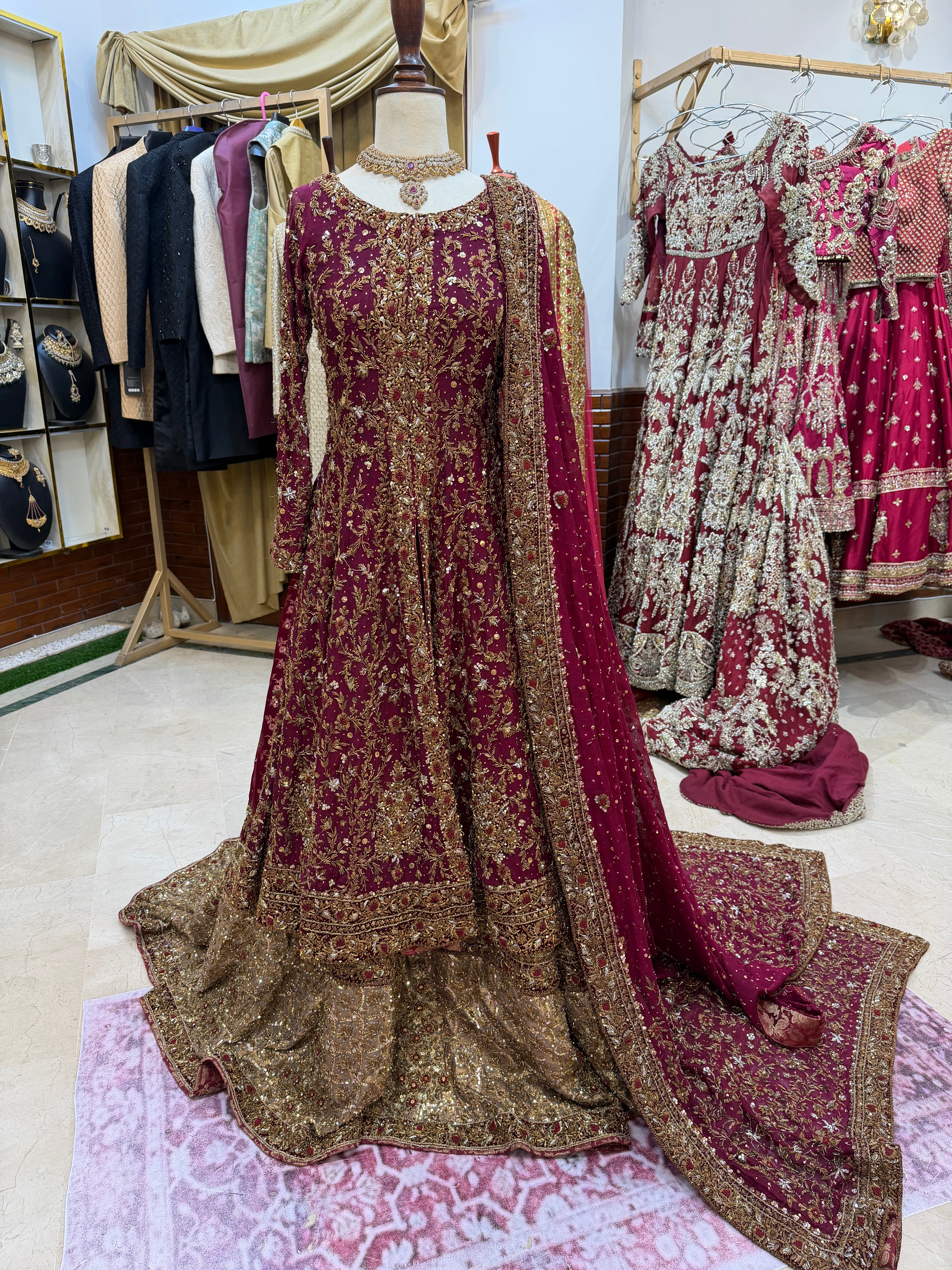 Zeeshan Danish Baraat Front Slit- ZD Jannat Mirza-ZD06