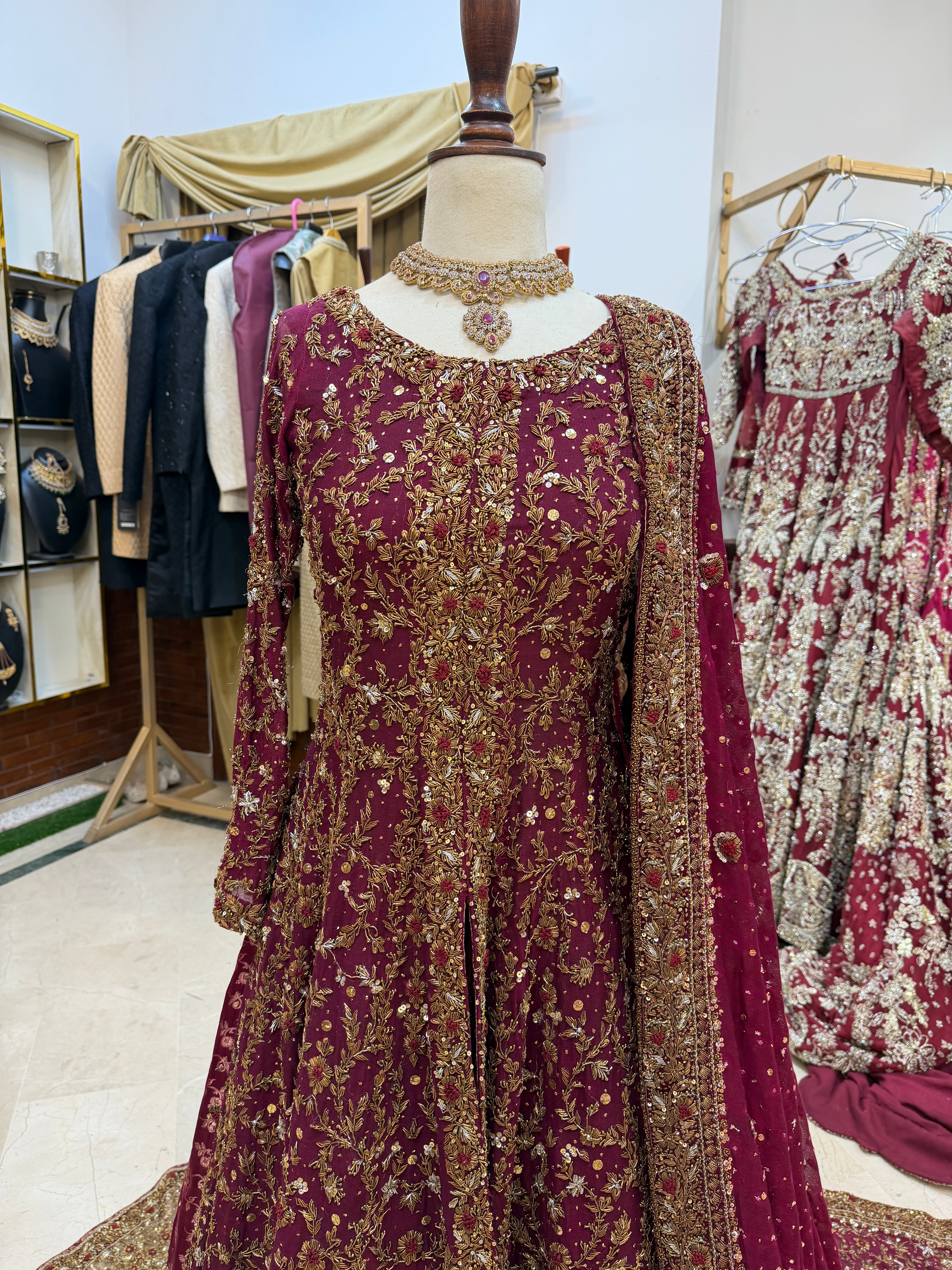 Zeeshan Danish Baraat Front Slit- ZD Jannat Mirza-ZD06