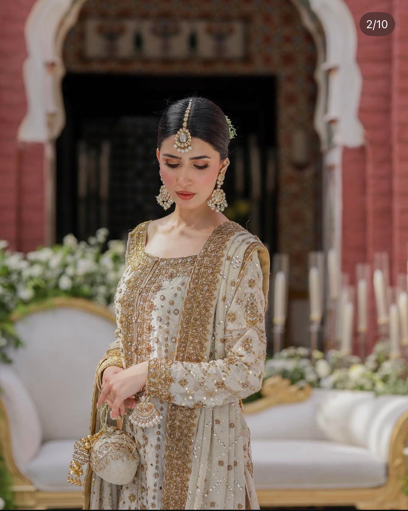 Haris Shakeel White and Gold Formal- HS24