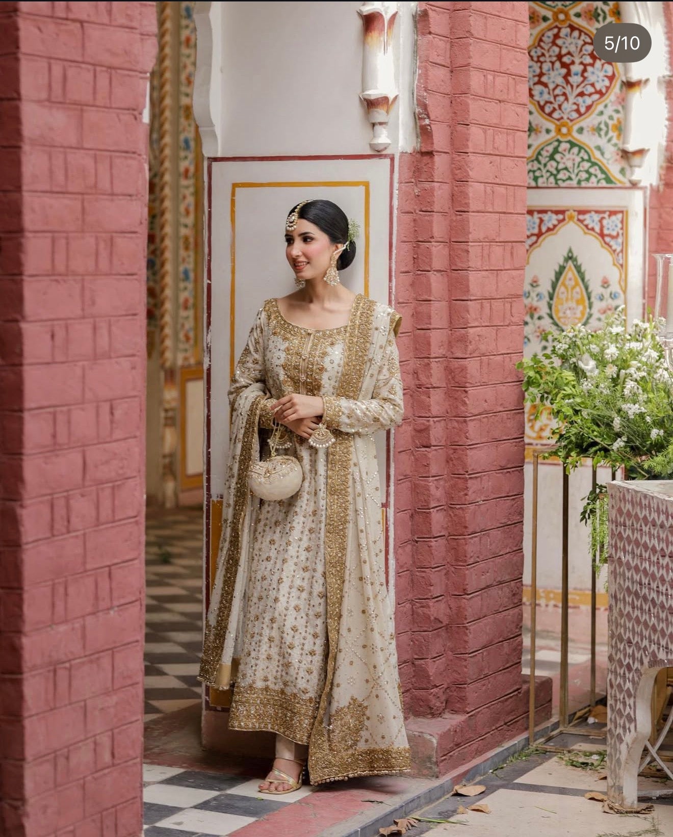 Haris Shakeel White and Gold Formal- HS24