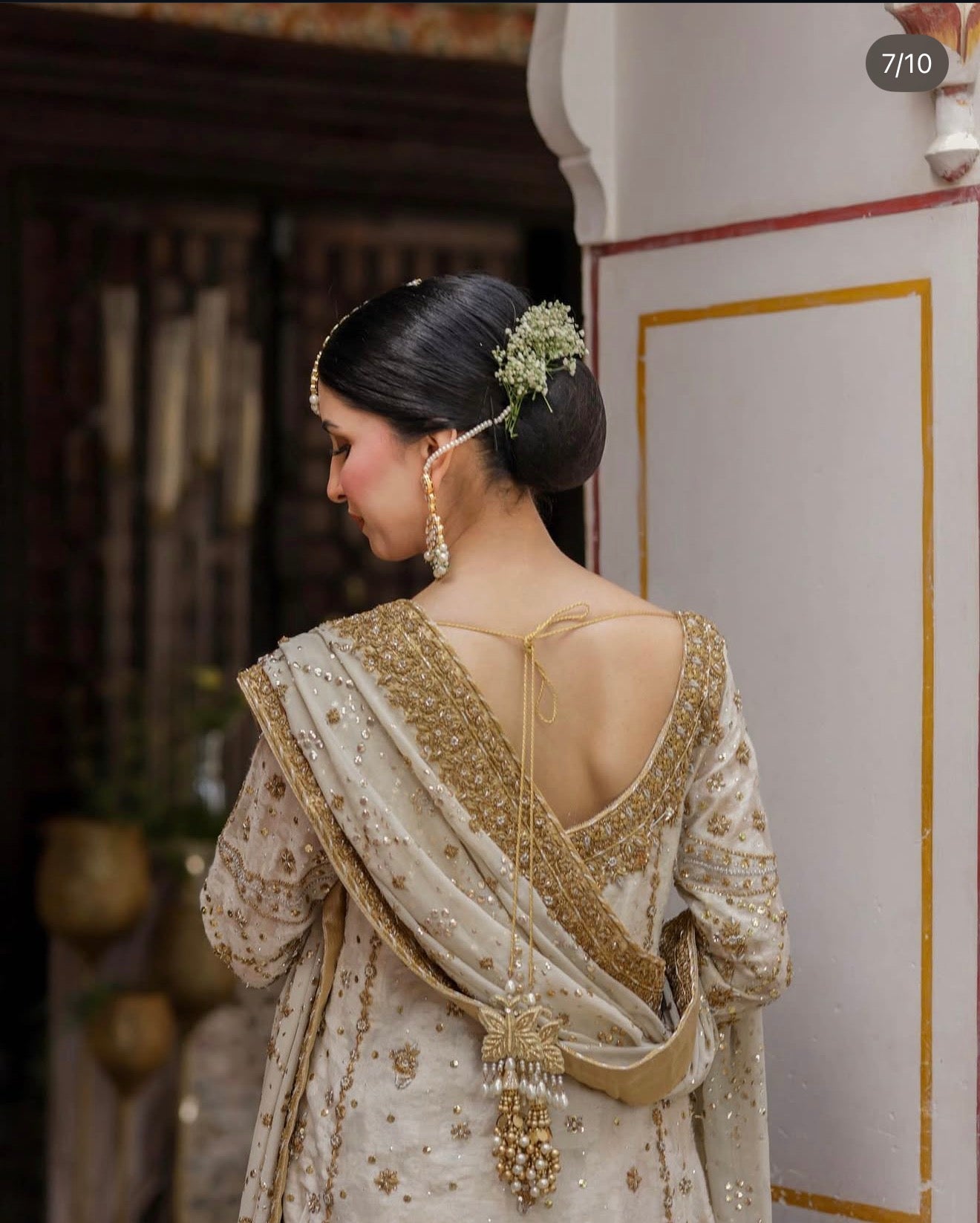 Haris Shakeel White and Gold Formal- HS24