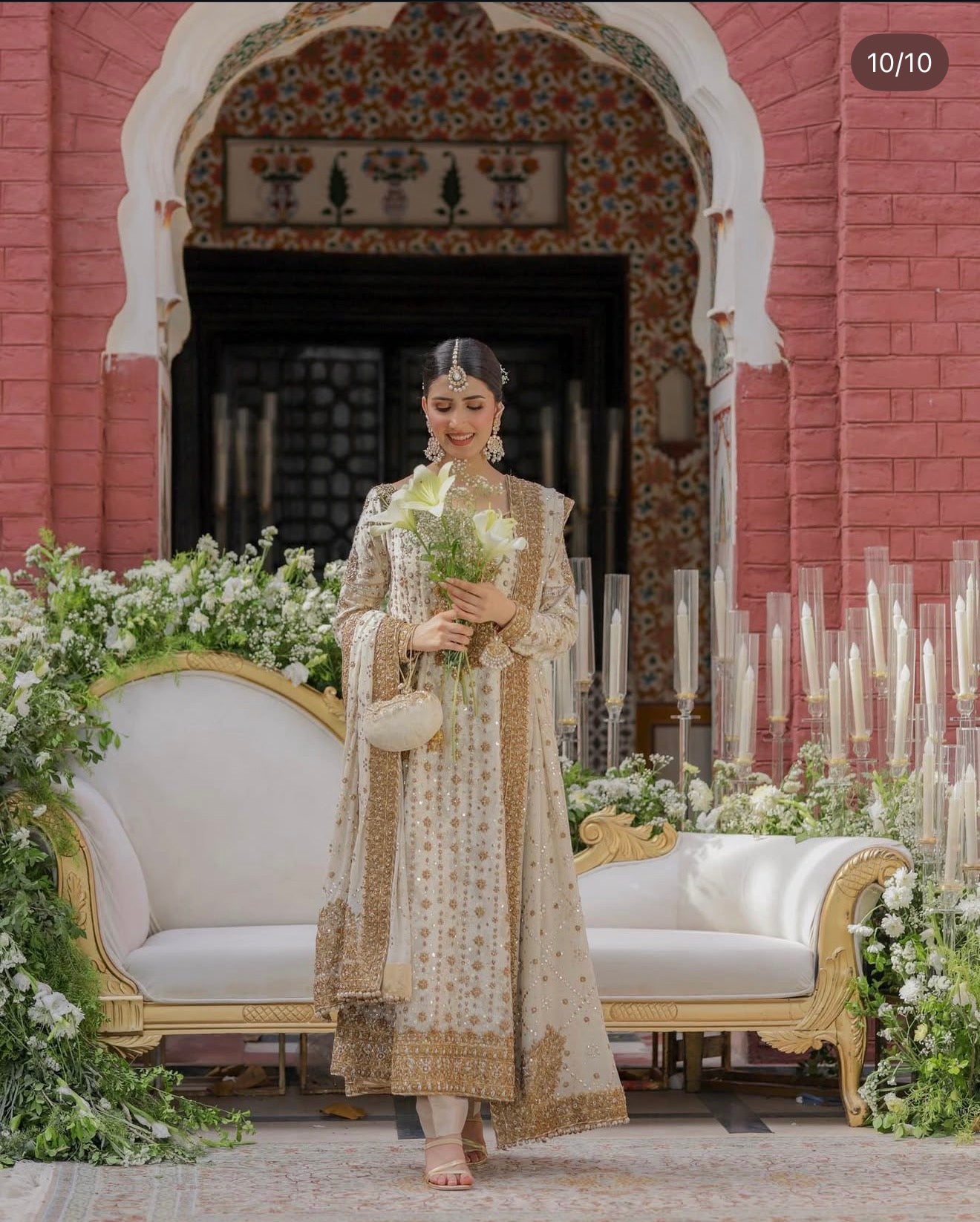 Haris Shakeel White and Gold Formal- HS24