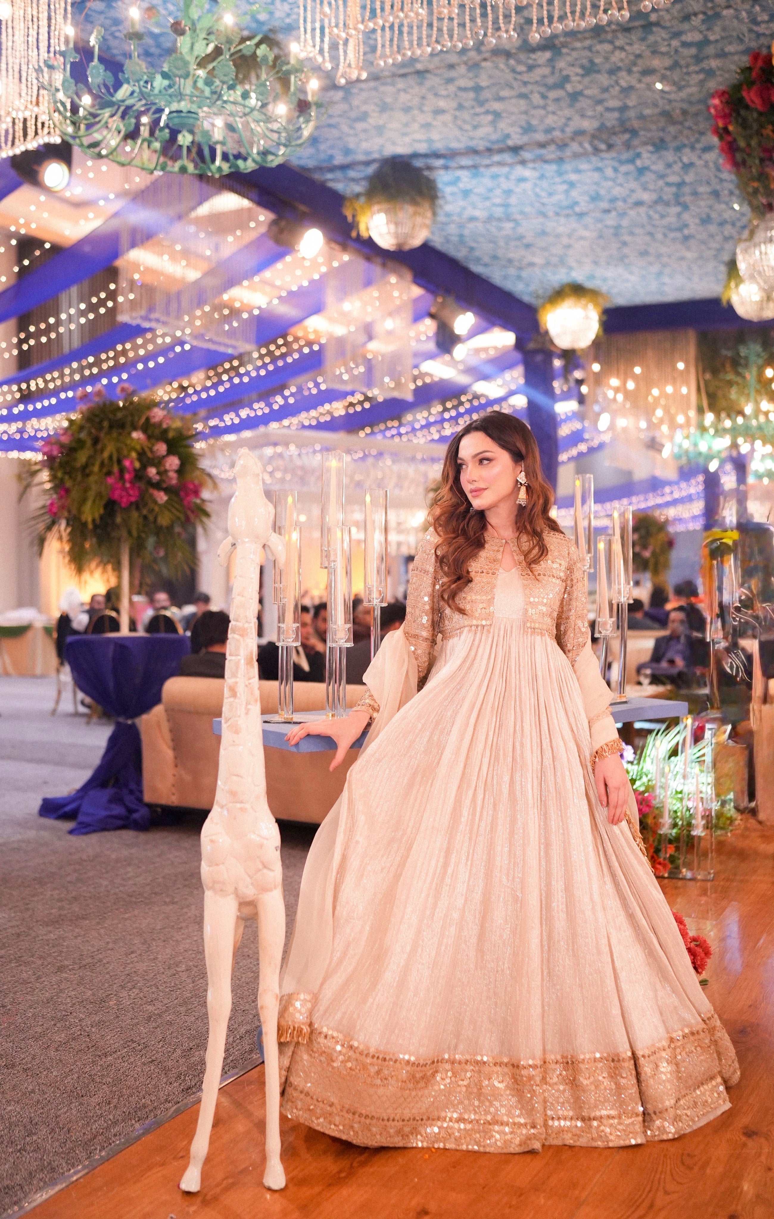 ANZALNAS GOLDEN JACKET FROCK FOR SALE