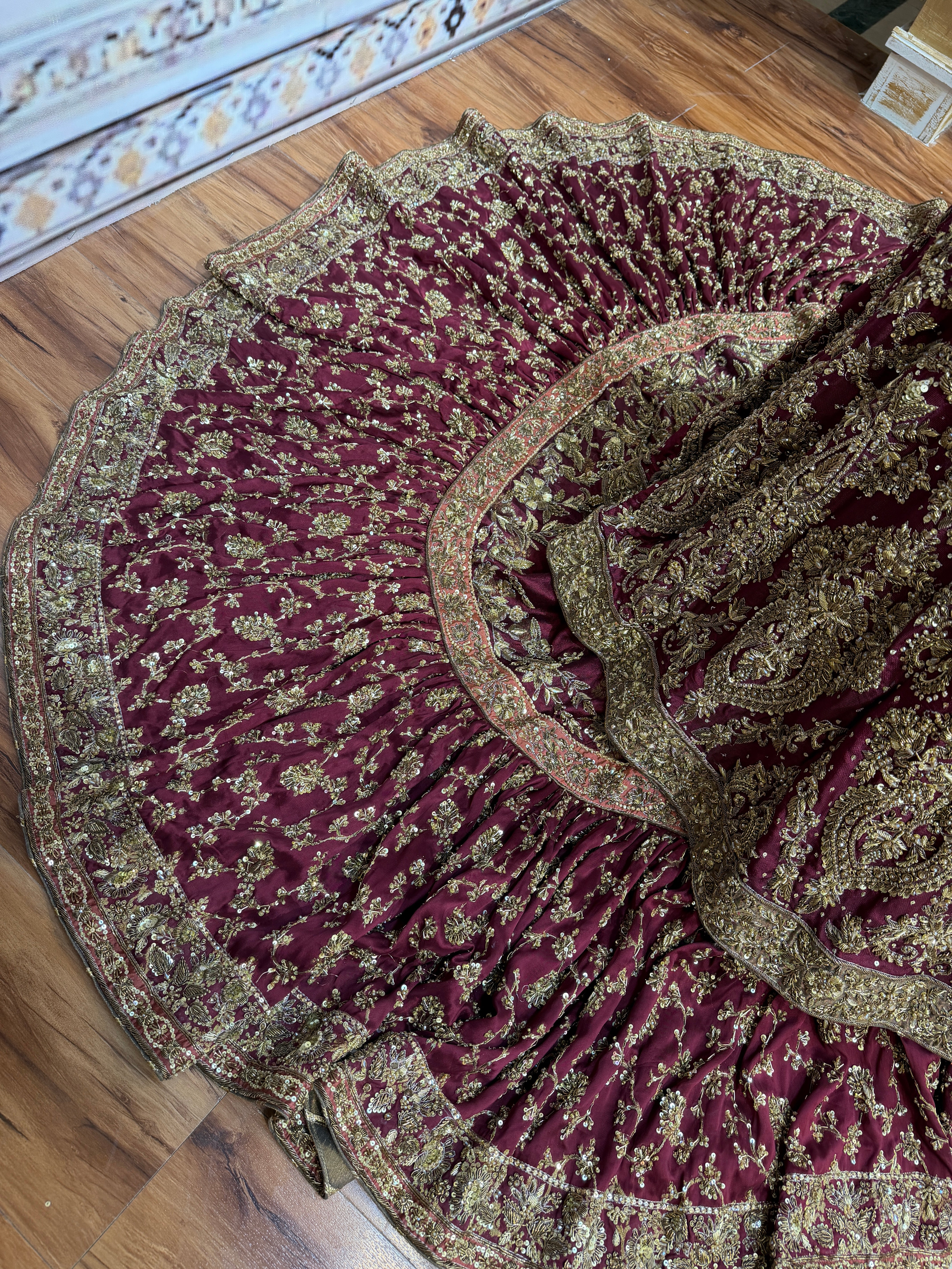 Ahmad Sultan Maroon Angrakha Plain-AS08