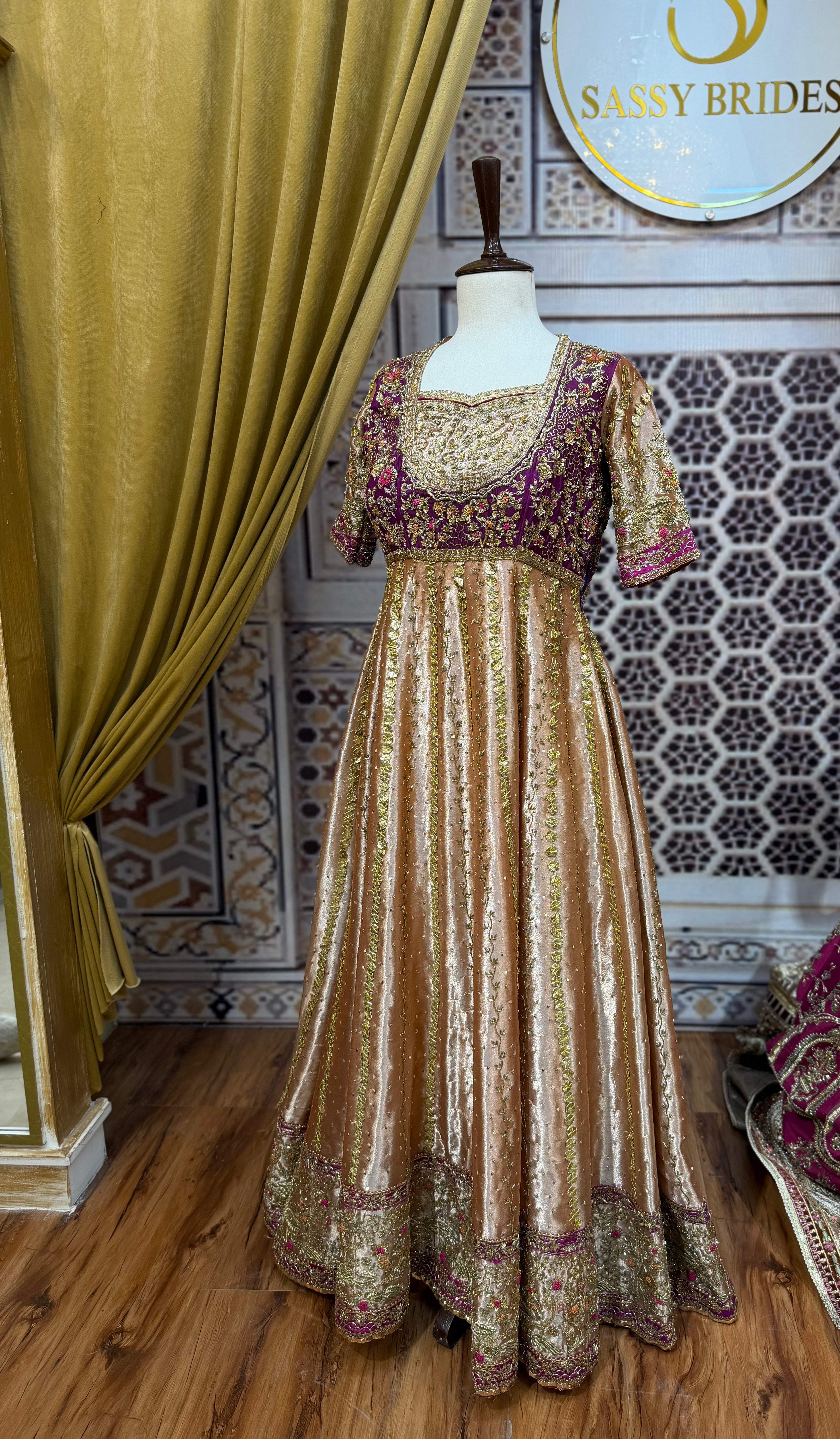 BISMA AMIR TISSUE FROCK-BA05