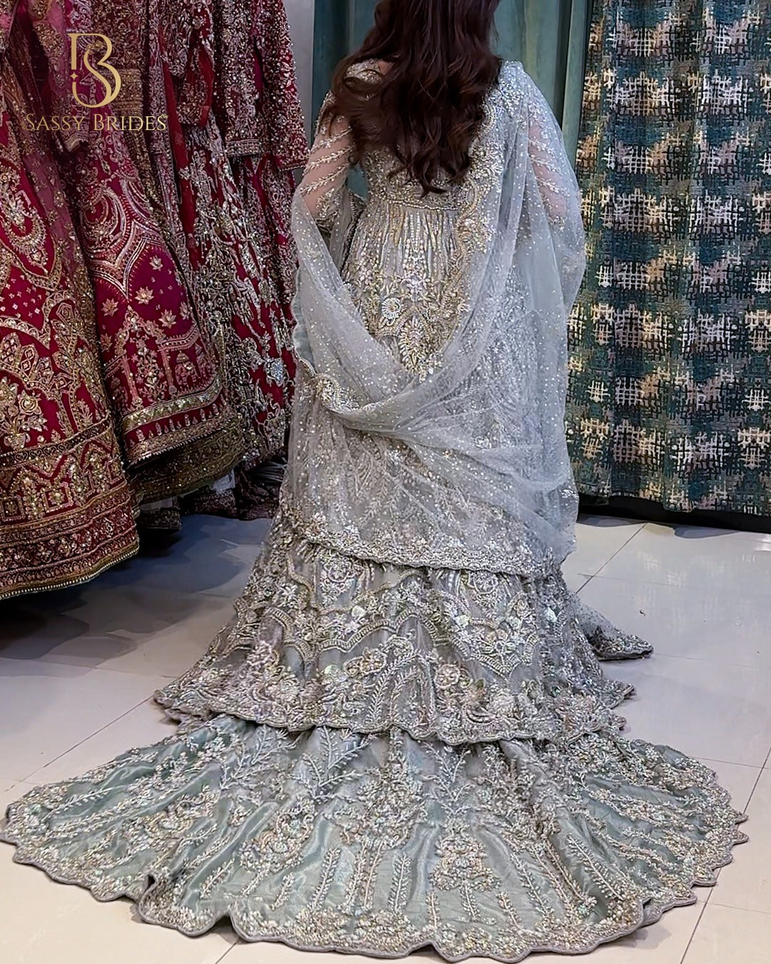 Ahmad Sultan Olive Green Tail Maxi-AS06