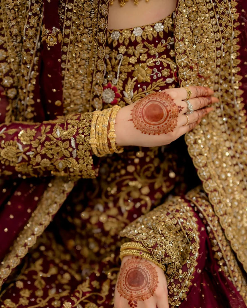 Haris Shakeel Bridal Heavy Dupatta-HS14