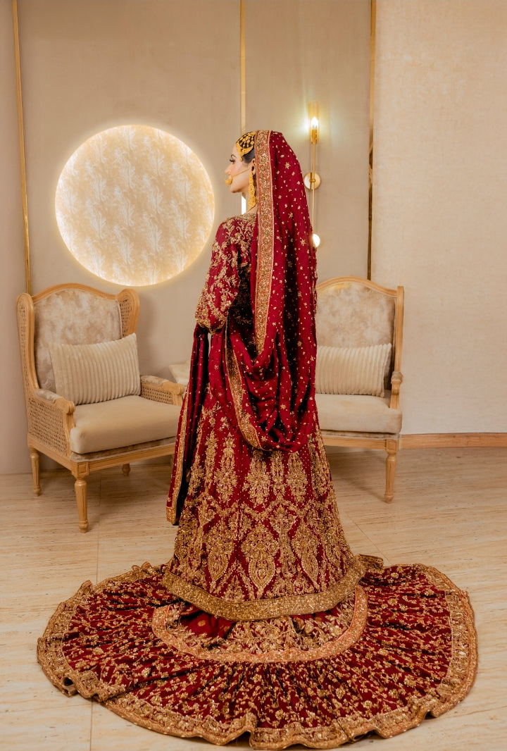 Ahmad Sultan Maroon Angrakha Plain-AS08