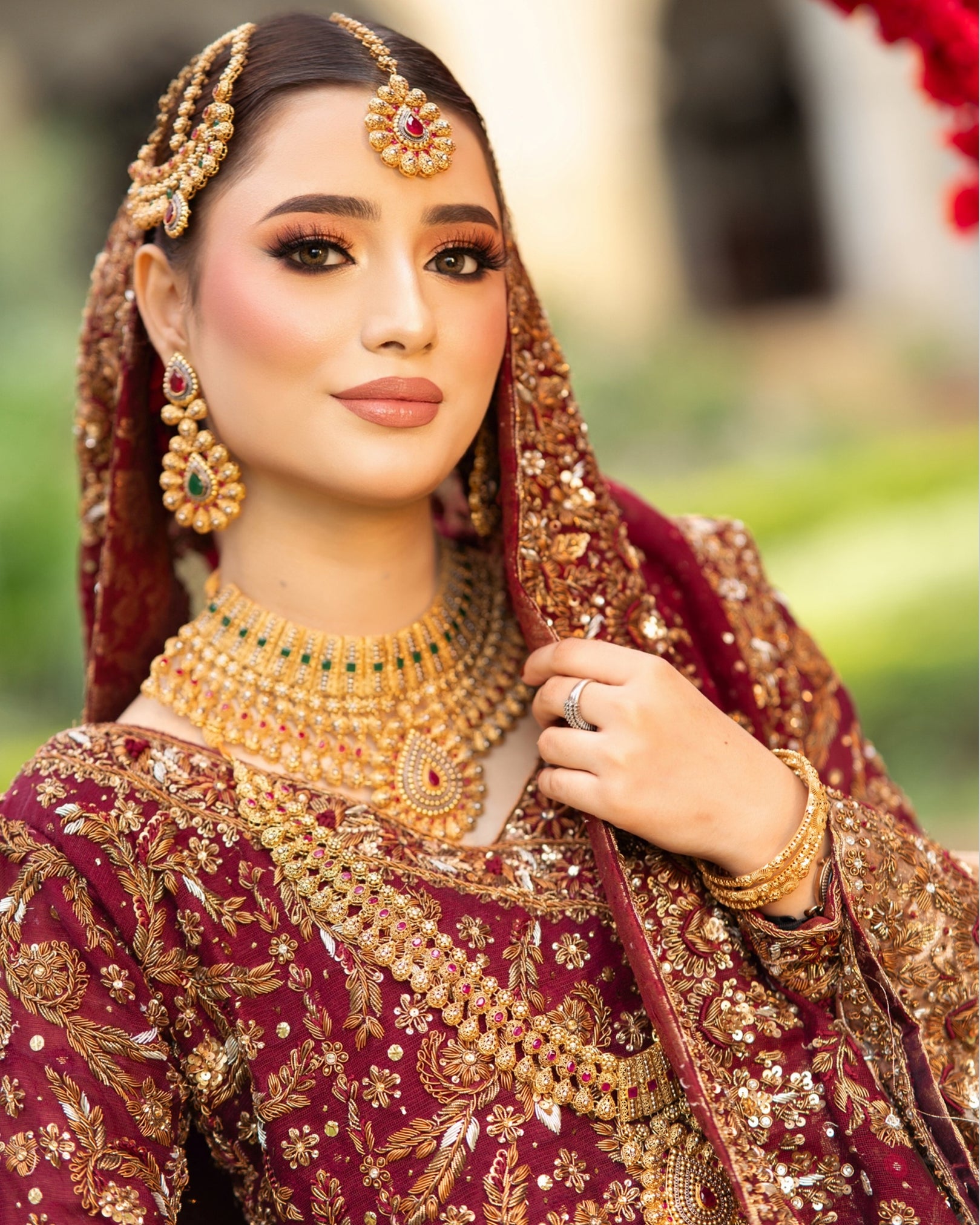 Haris Shakeel Double Dupatta Golden- HS01