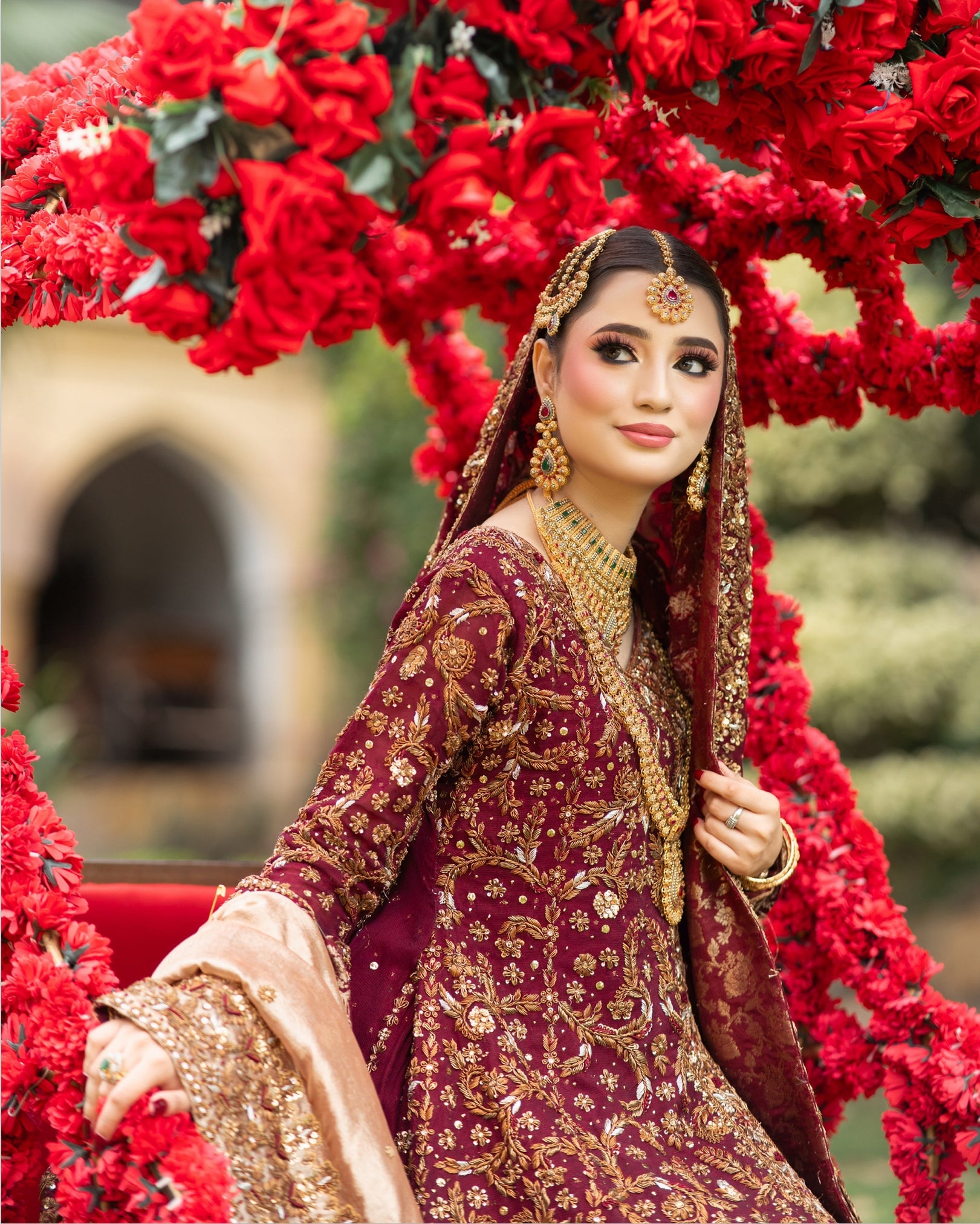 Haris Shakeel Double Dupatta Golden- HS01