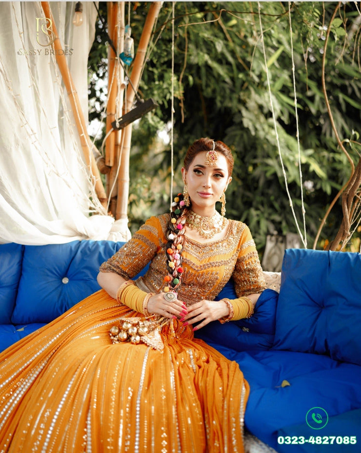 Asian Brides by Haroon- Yellow Lehenga Choli- AB01
