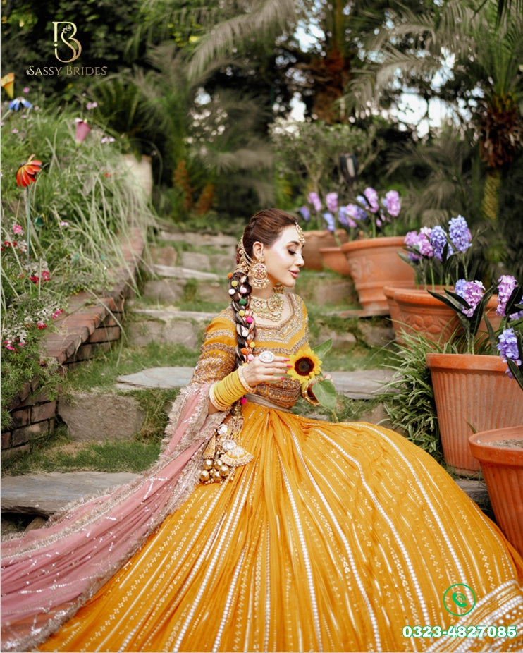 Asian Brides by Haroon- Yellow Lehenga Choli- AB01