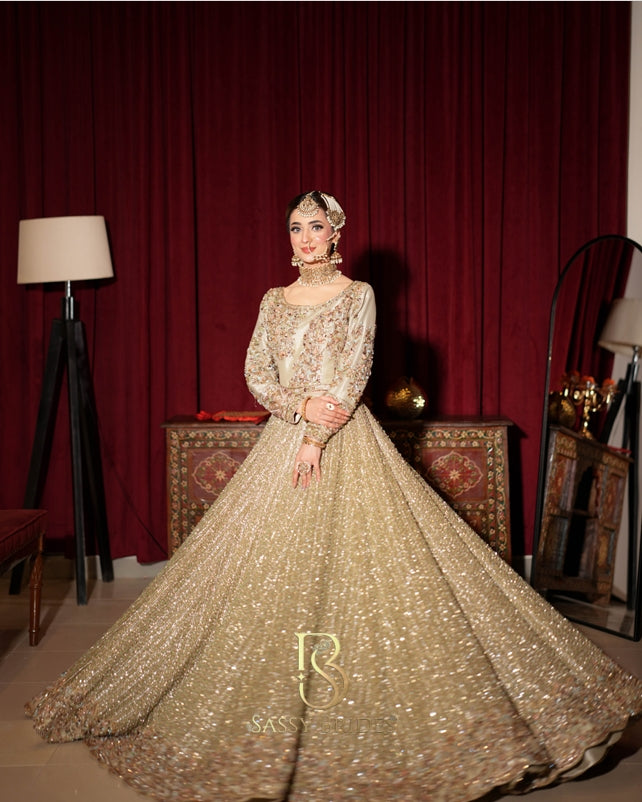 Ahmad Sultan Olive Green Lehnga Choli- AS03
