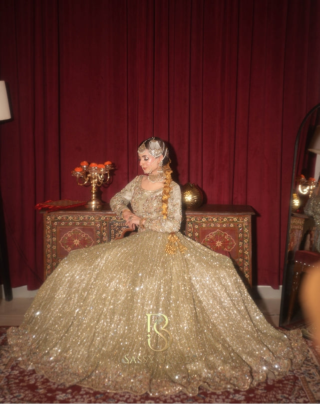 Ahmad Sultan Olive Green Lehnga Choli- AS03