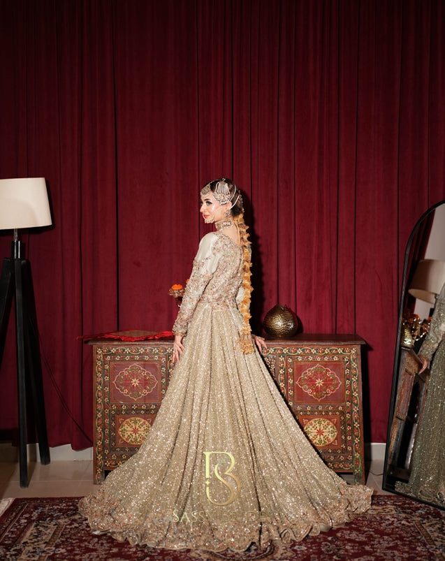 Ahmad Sultan Olive Green Lehnga Choli- AS03