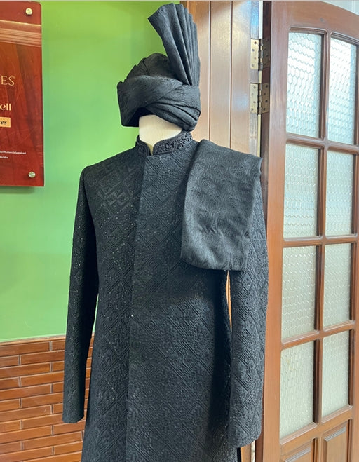 Black Sherwani- SH01