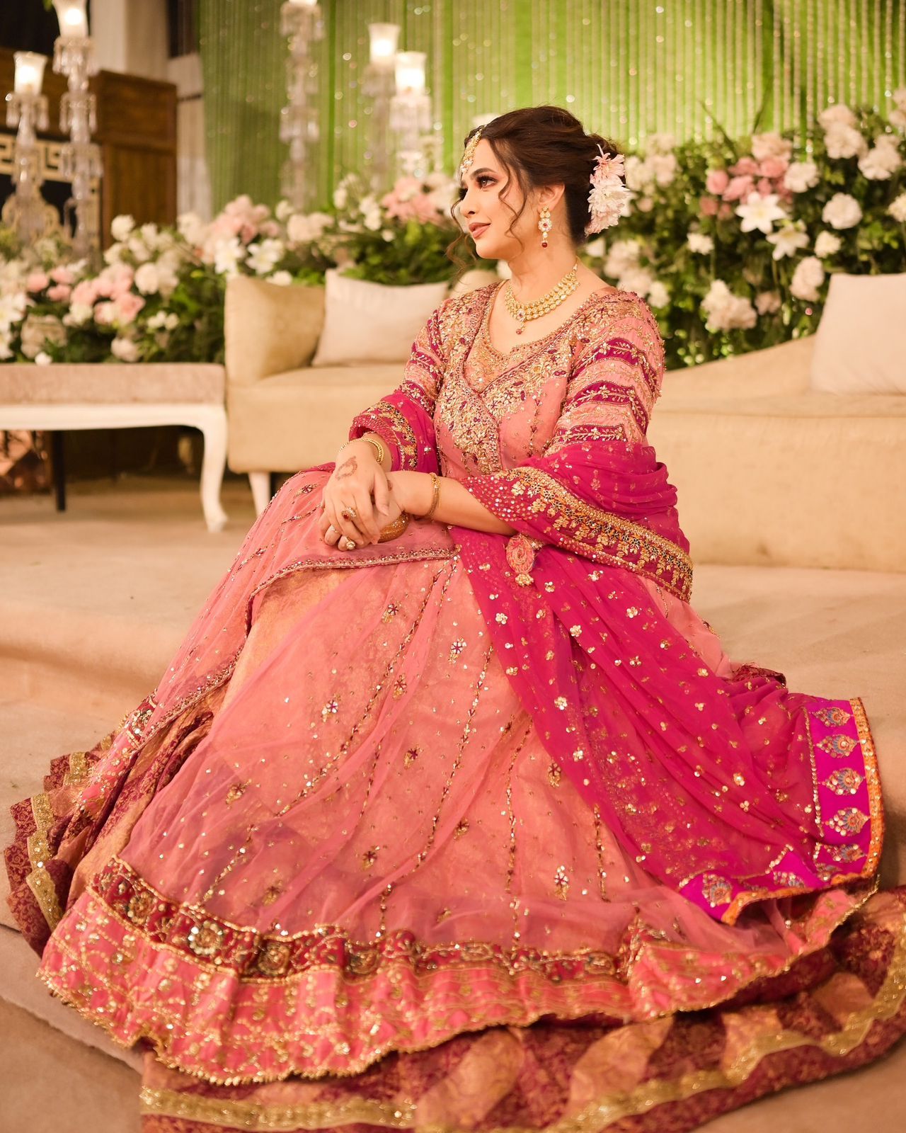 Haris Shakeel Baby Pink Angrakha-HS17