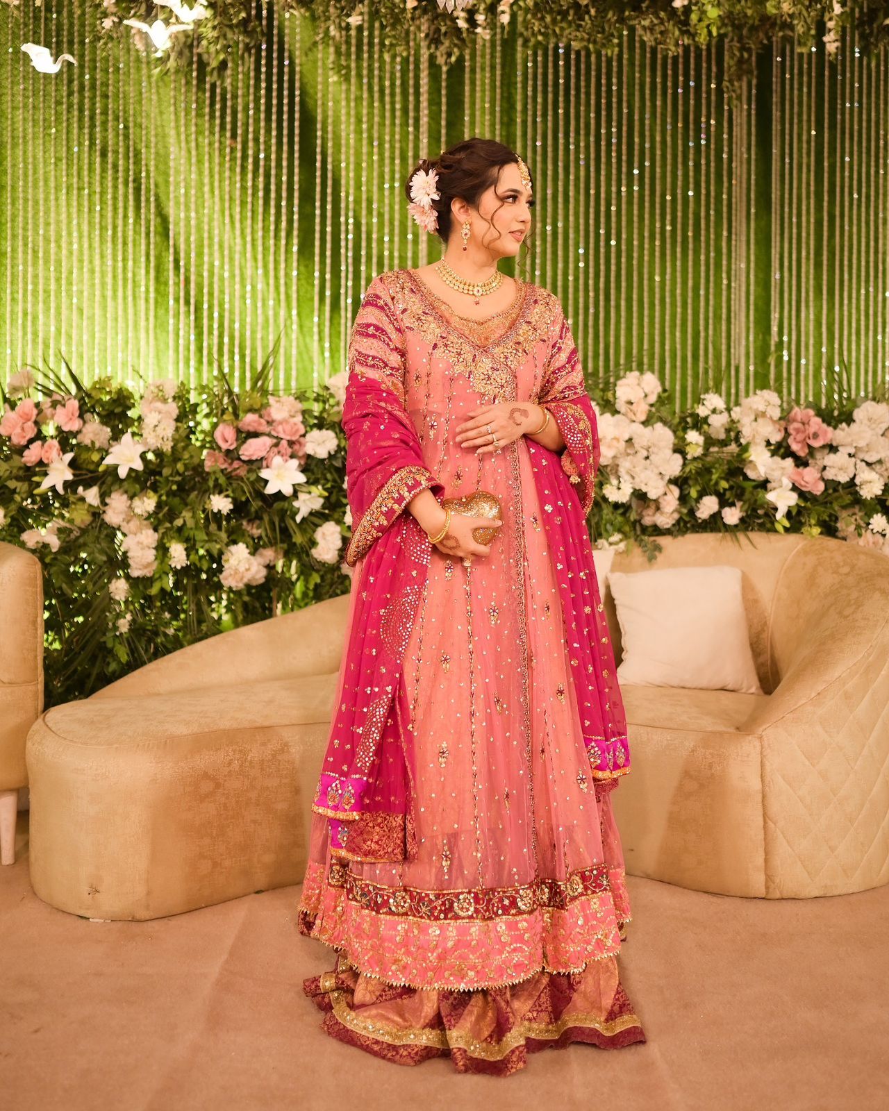 Haris Shakeel Baby Pink Angrakha-HS17