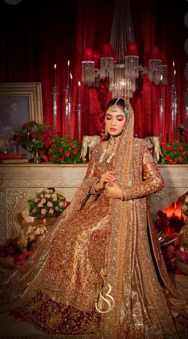HARIS SHAKEEL TEAPINK FARSHI DOUBLE DUPATTA-HS17
