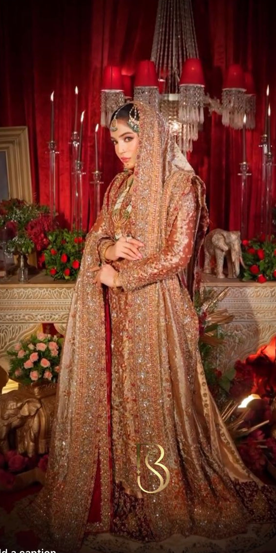 HARIS SHAKEEL TEAPINK FARSHI DOUBLE DUPATTA-HS17