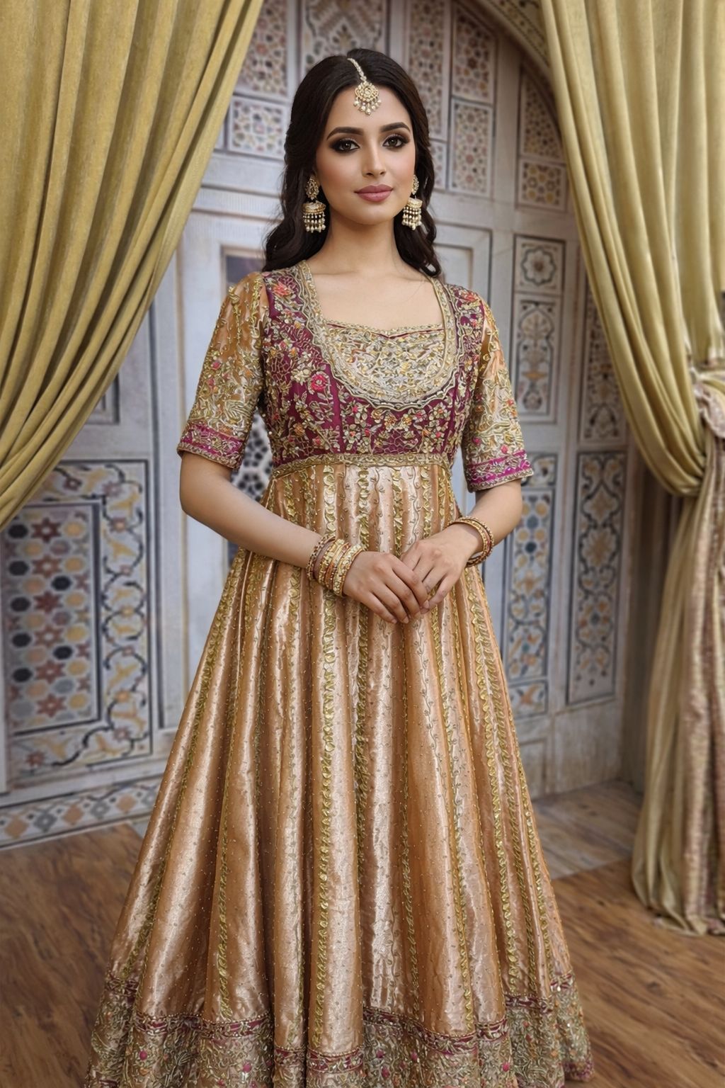 BISMA AMIR TISSUE FROCK-BA05