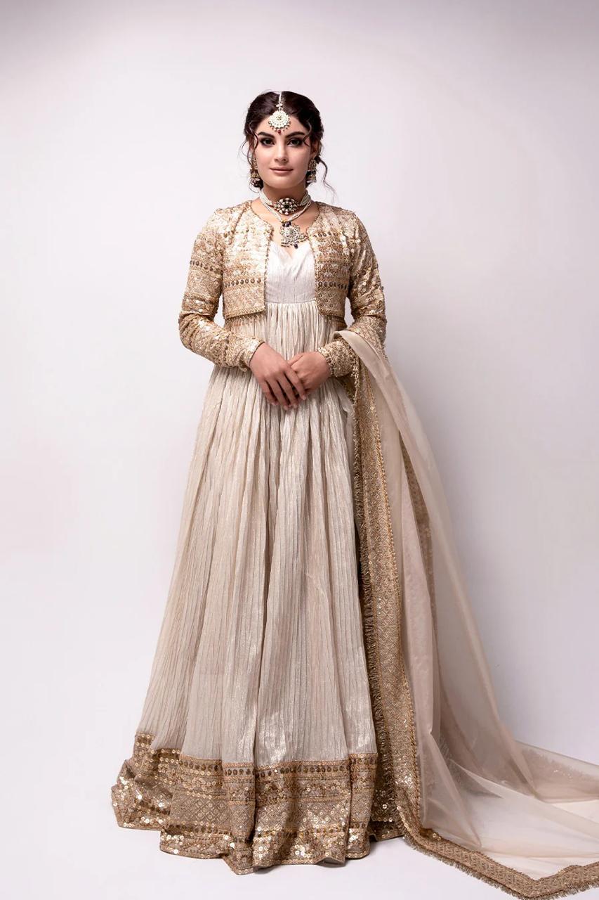 ANZALNAS GOLDEN JACKET FROCK FOR SALE